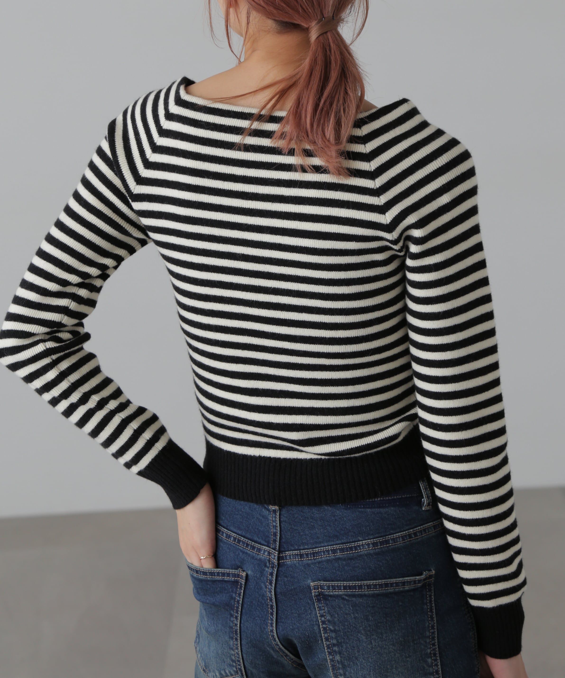  「スクエアネックコンパクトニット」|ニット・セーター|