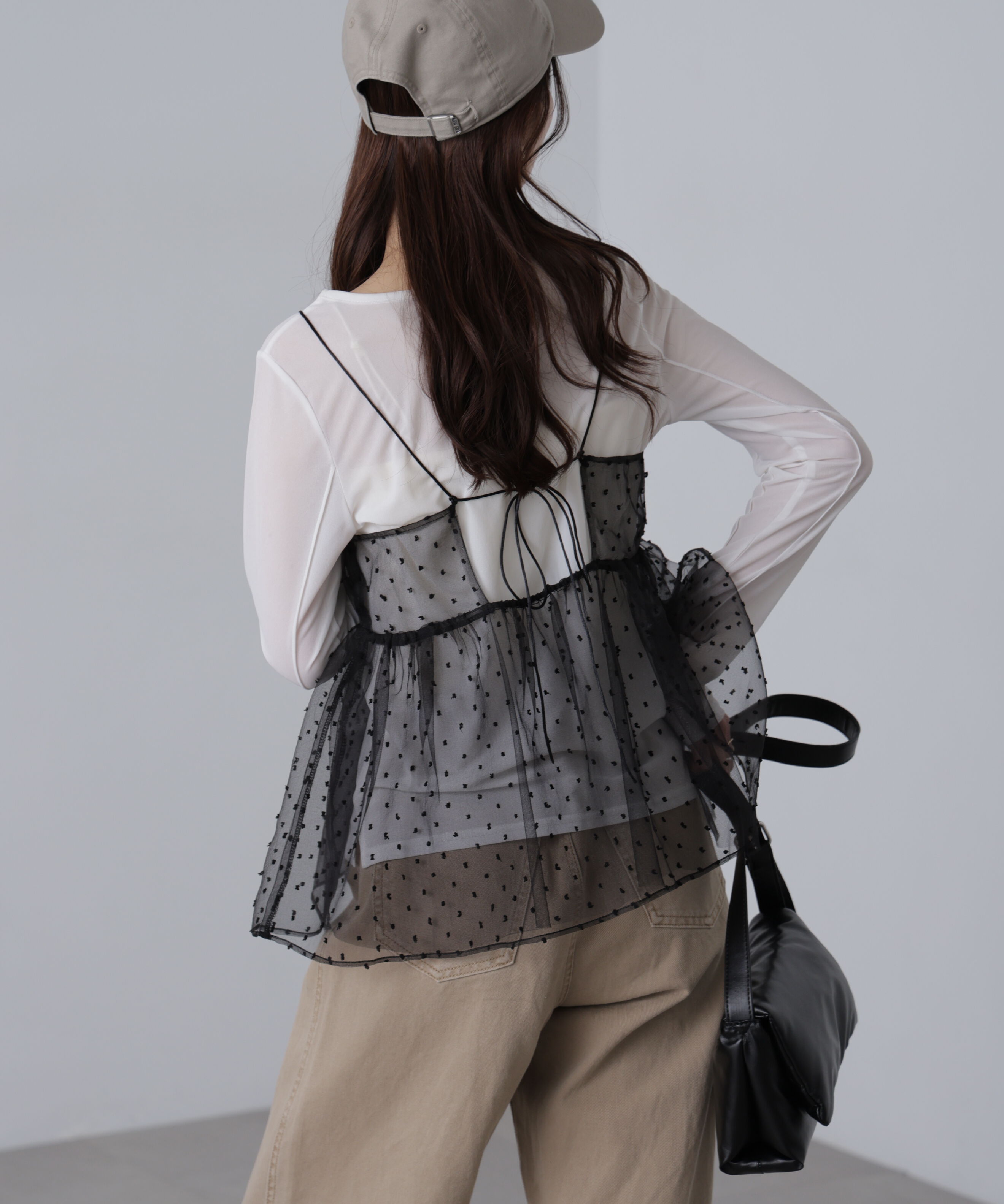  「ドットチュールビスチェ」|シャツ・ブラウス|