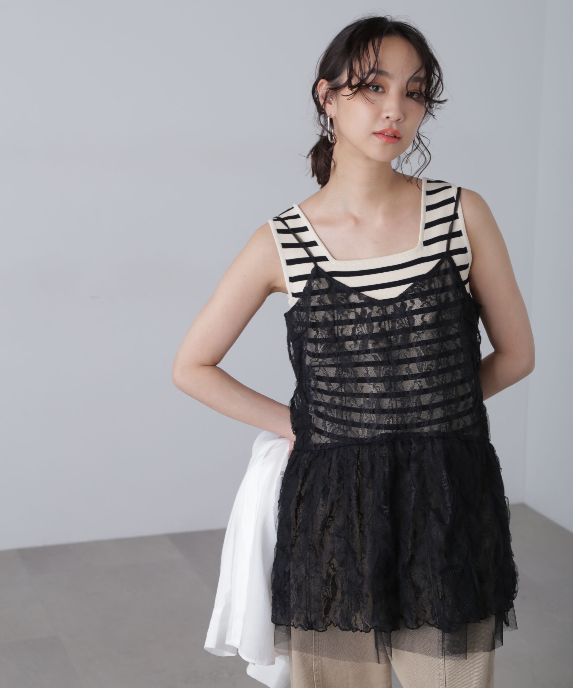  「ローティアードレースチュニック」|シャツ・ブラウス|