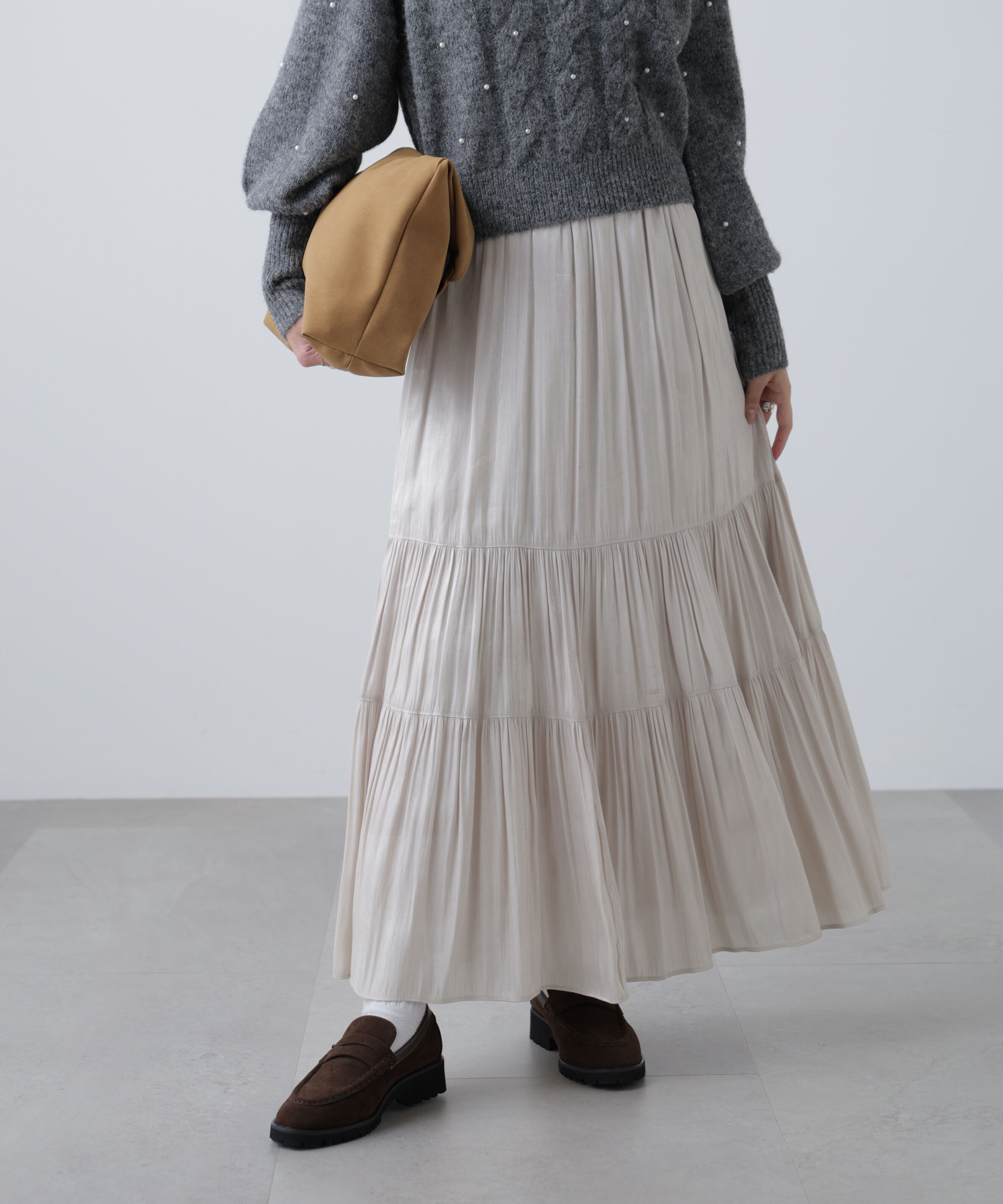  「シャイニーティアードスカート」|スカート|
