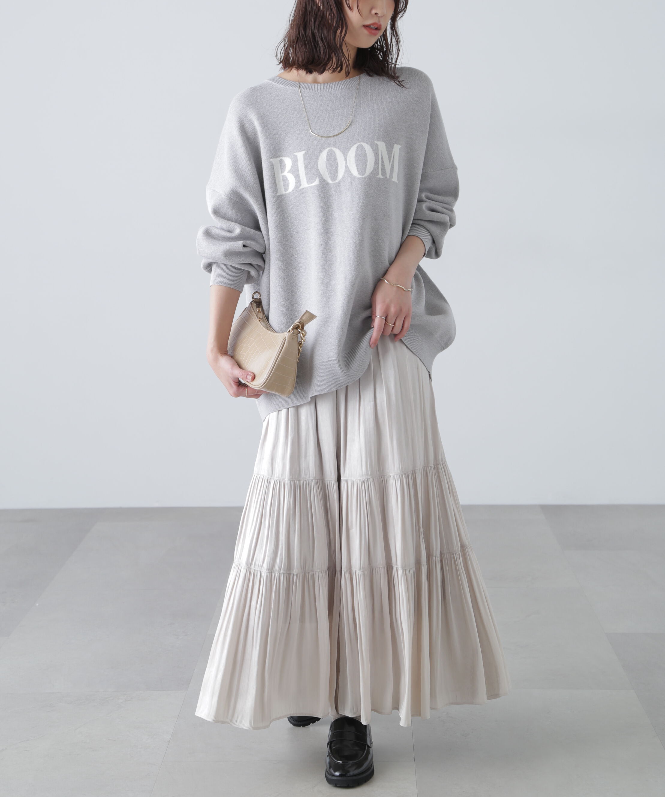  「シャイニーティアードスカート」|スカート|