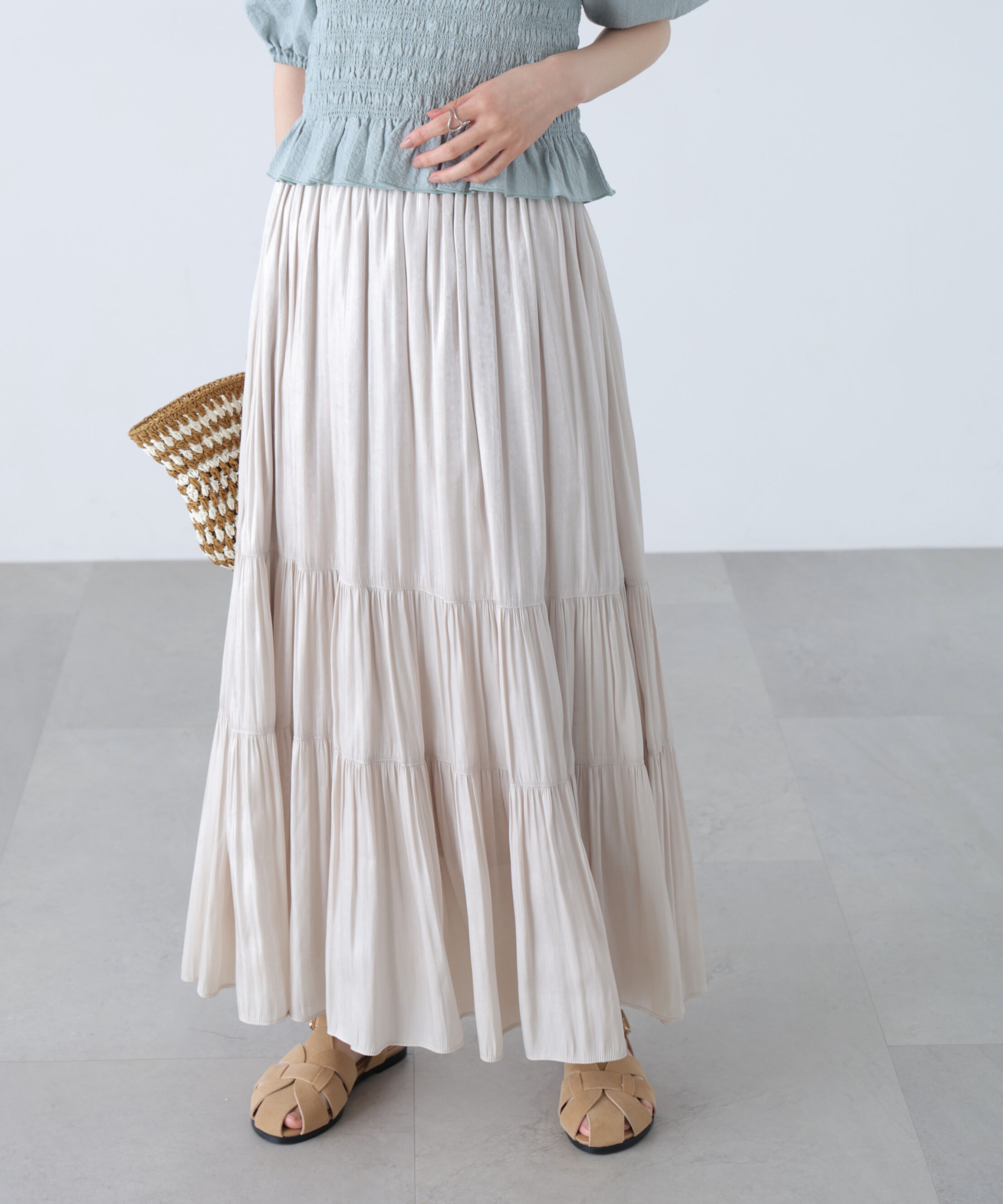  「シャイニーティアードスカート」|スカート|