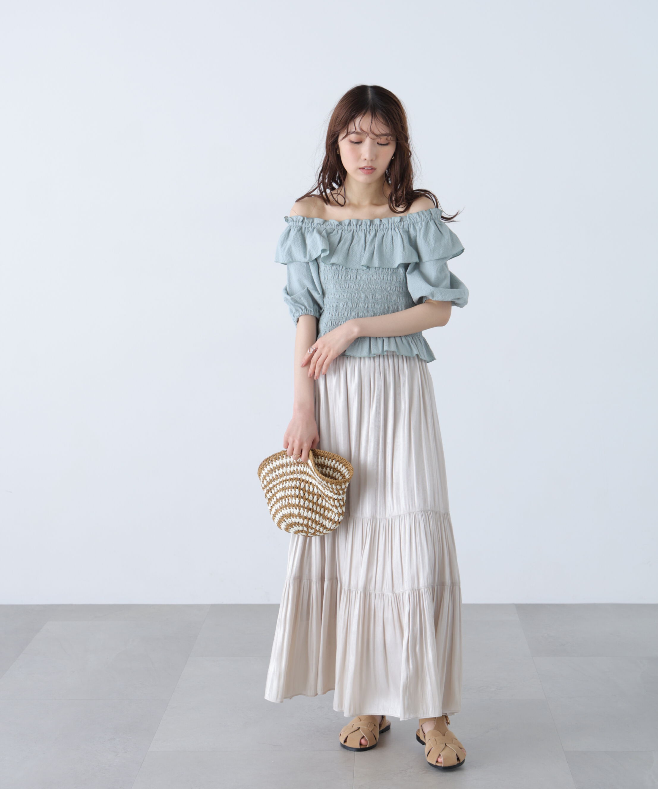  「シャイニーティアードスカート」|スカート|