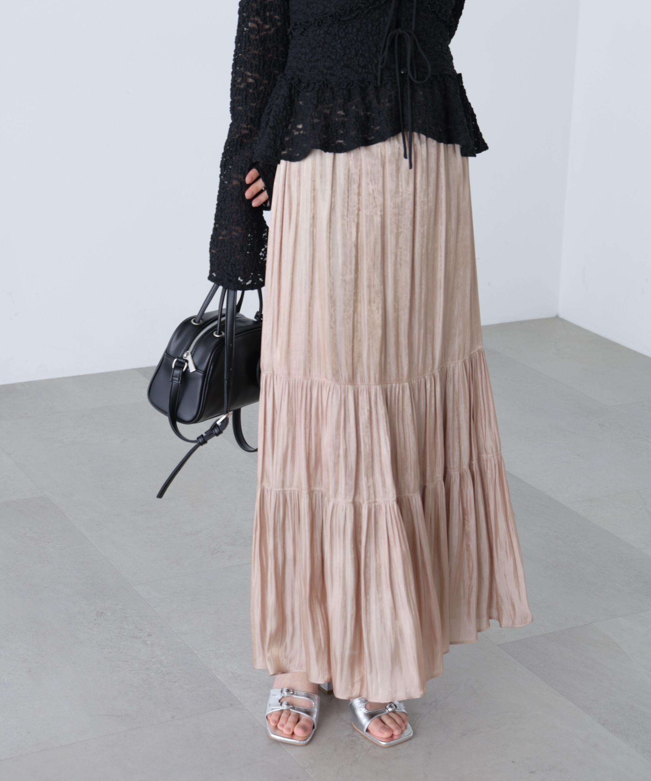  「シャイニーティアードスカート」|スカート|