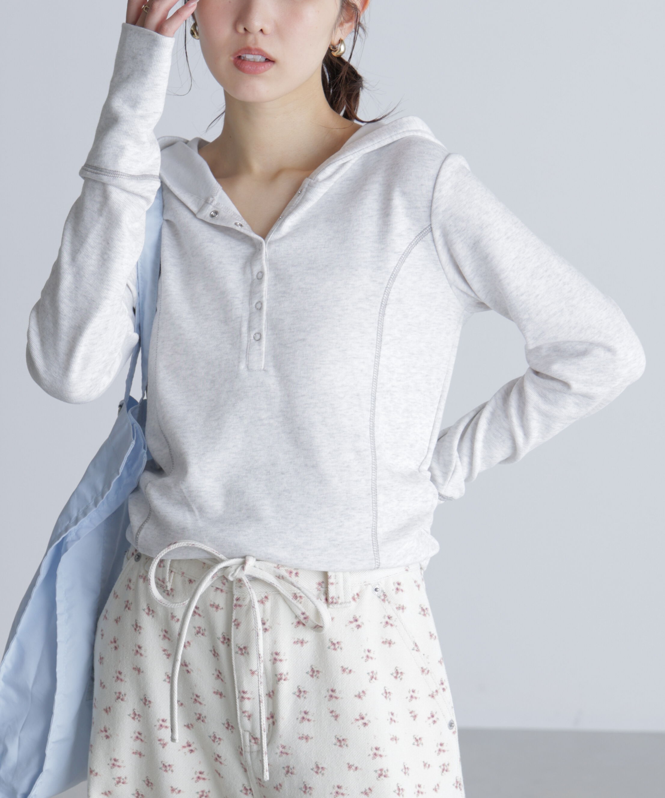  「スキッパーカットソーフーディー」|Tシャツ・カットソー|