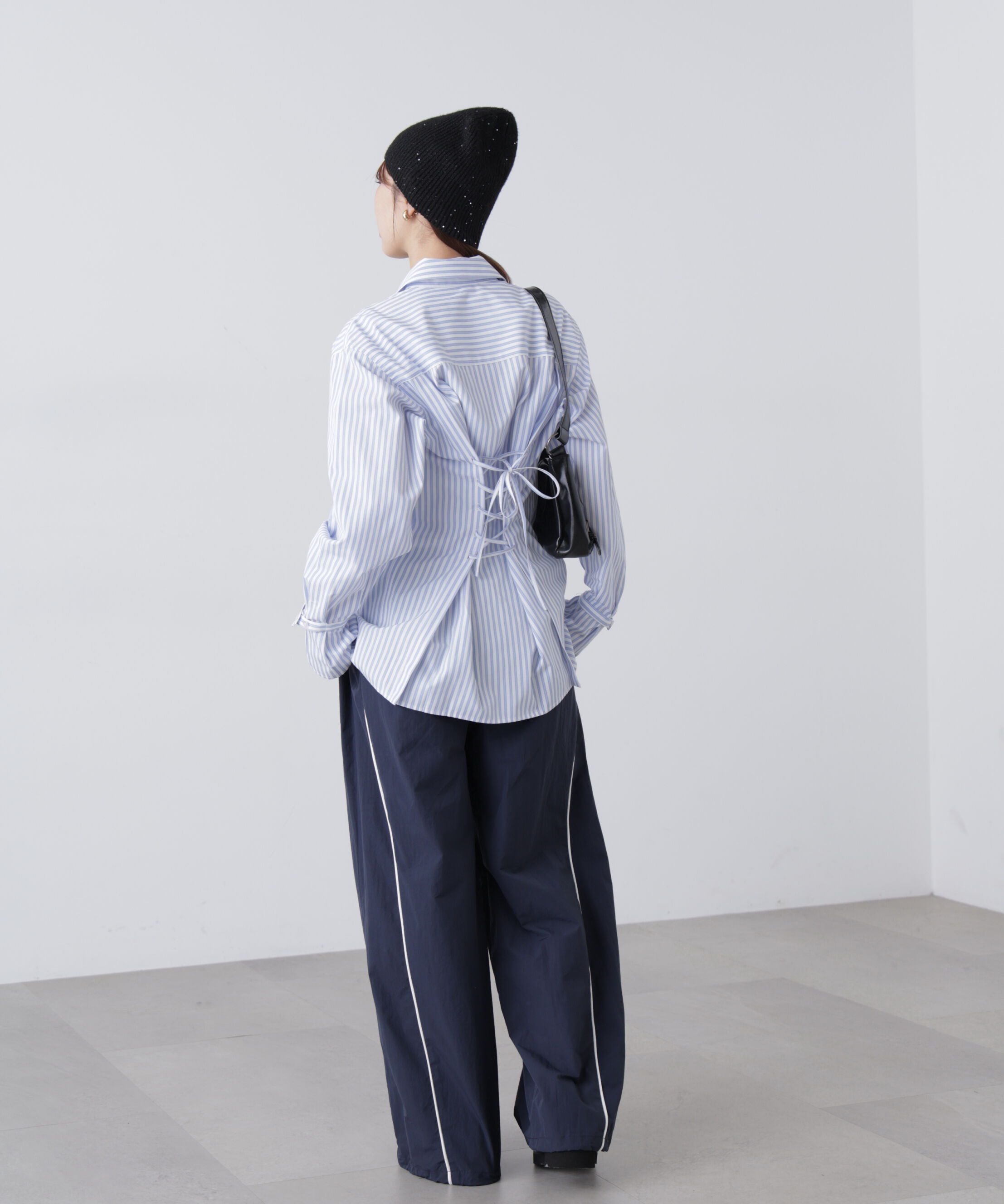  「ウエストシェイプレースアップシャツ」|シャツ・ブラウス|