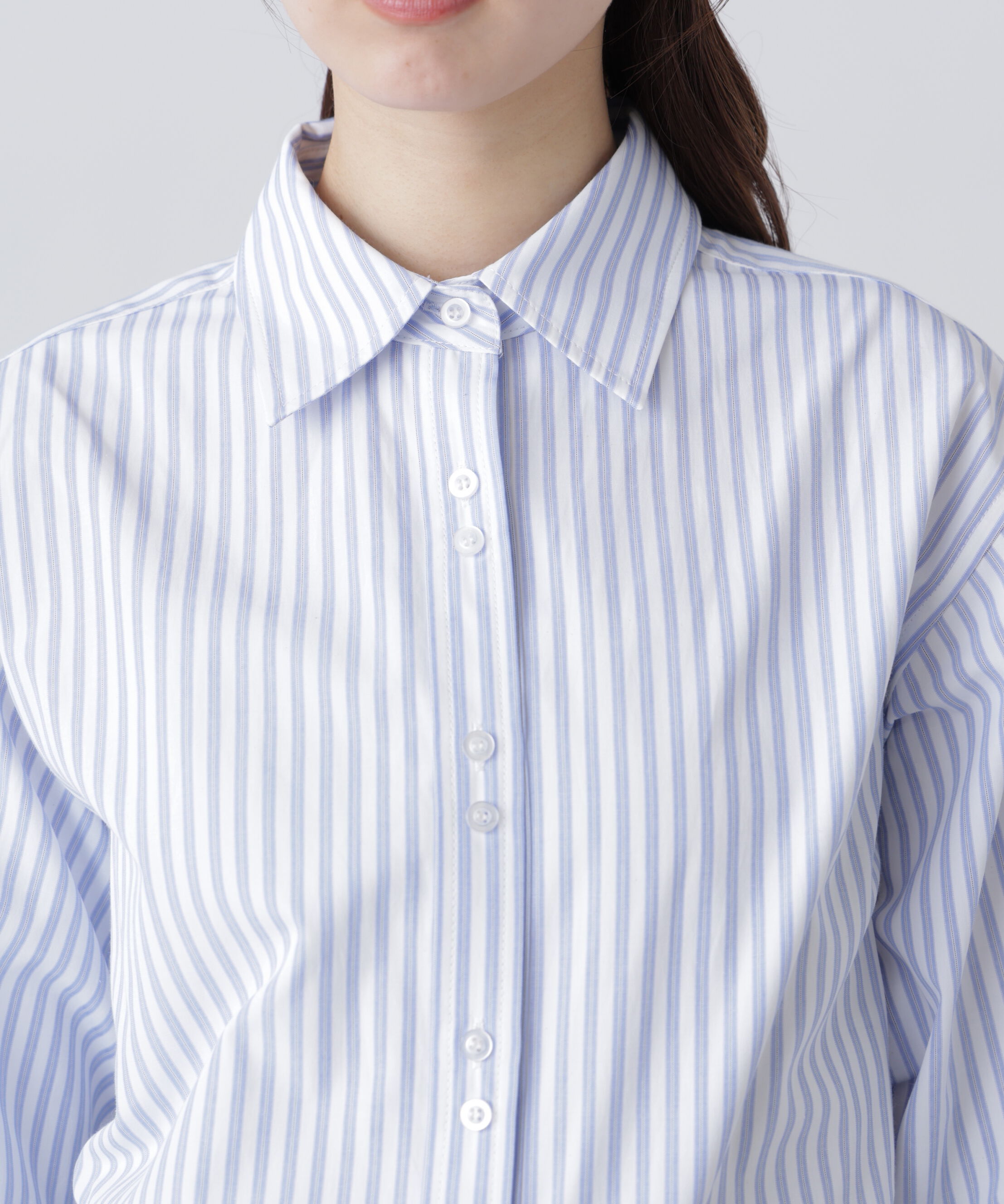  「ウエストシェイプレースアップシャツ」|シャツ・ブラウス|