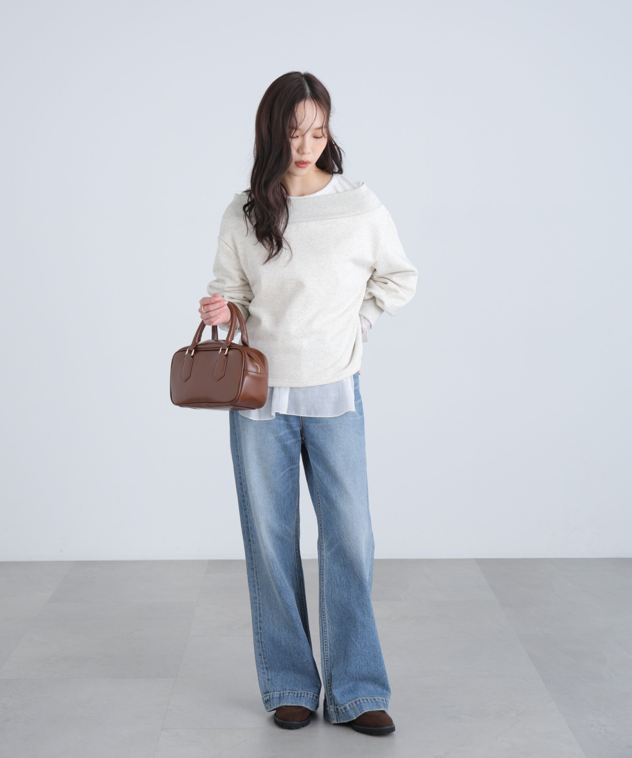  「袖バルーンオフショルZIPカットソー」|Tシャツ・カットソー|