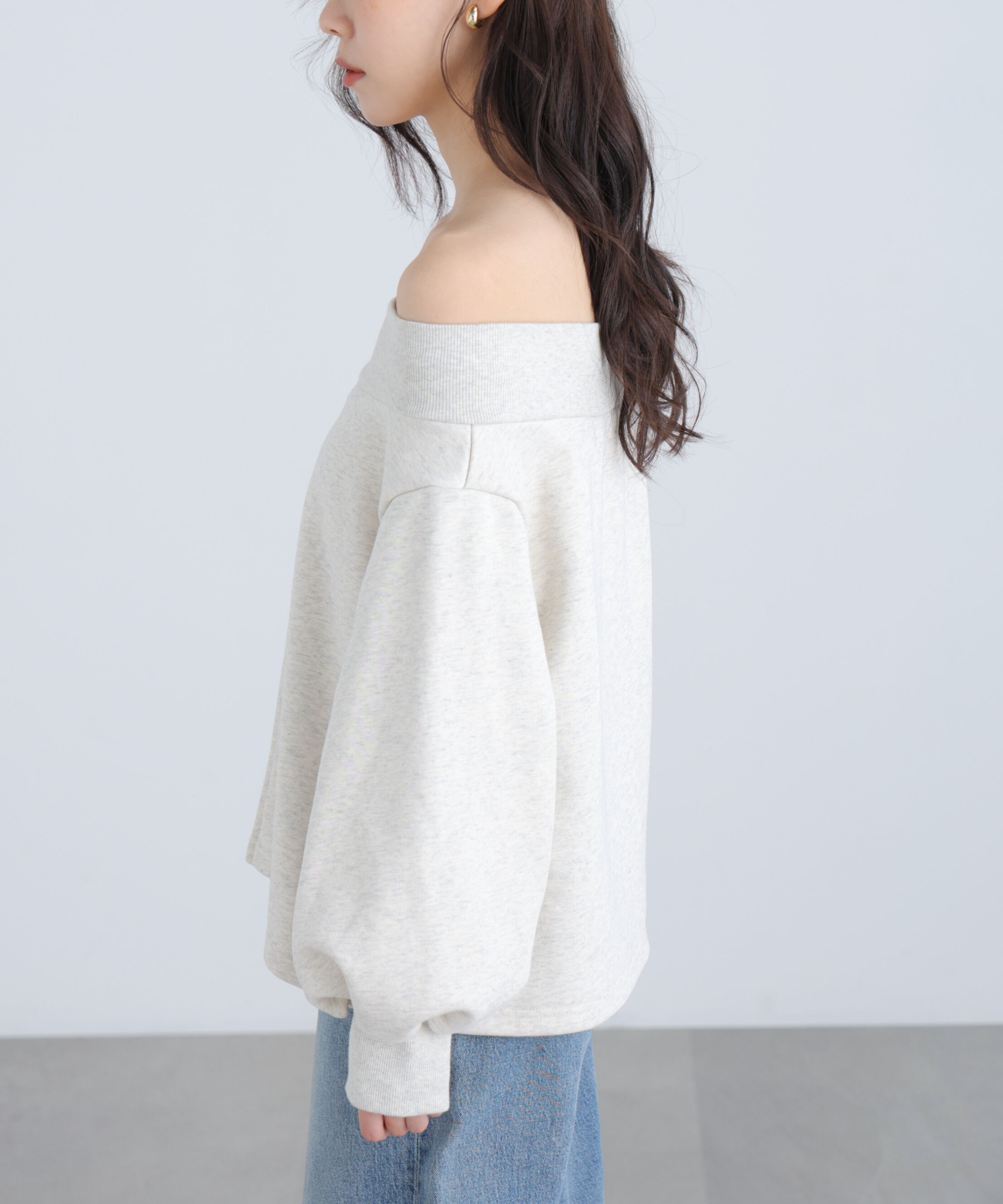  「袖バルーンオフショルZIPカットソー」|Tシャツ・カットソー|