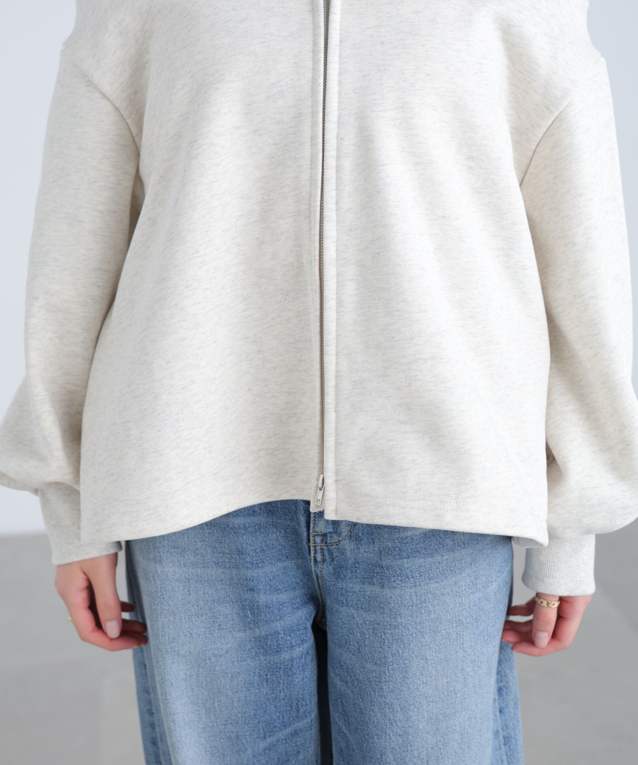  「袖バルーンオフショルZIPカットソー」|Tシャツ・カットソー|