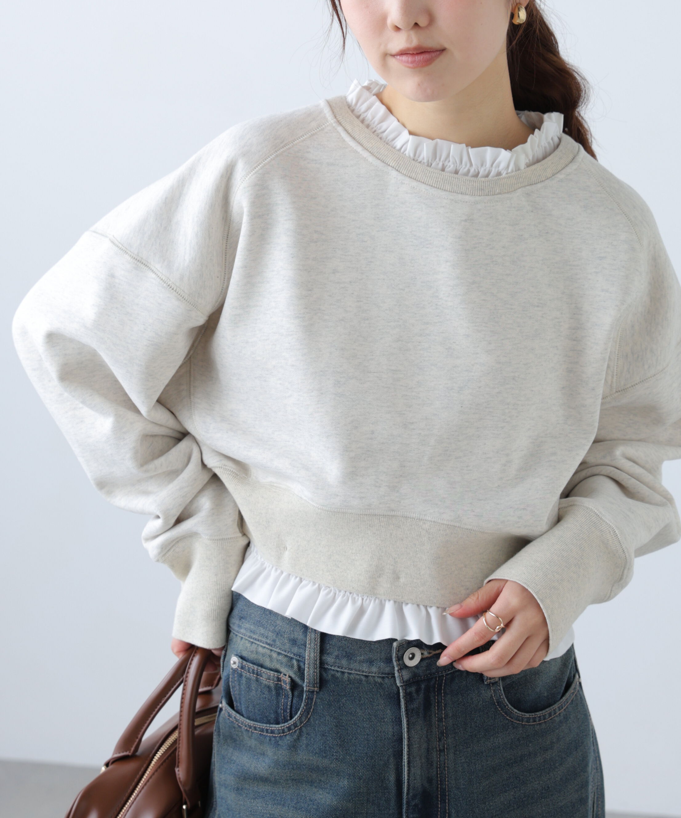  「フリルドッキングスウェット」|Tシャツ・カットソー|