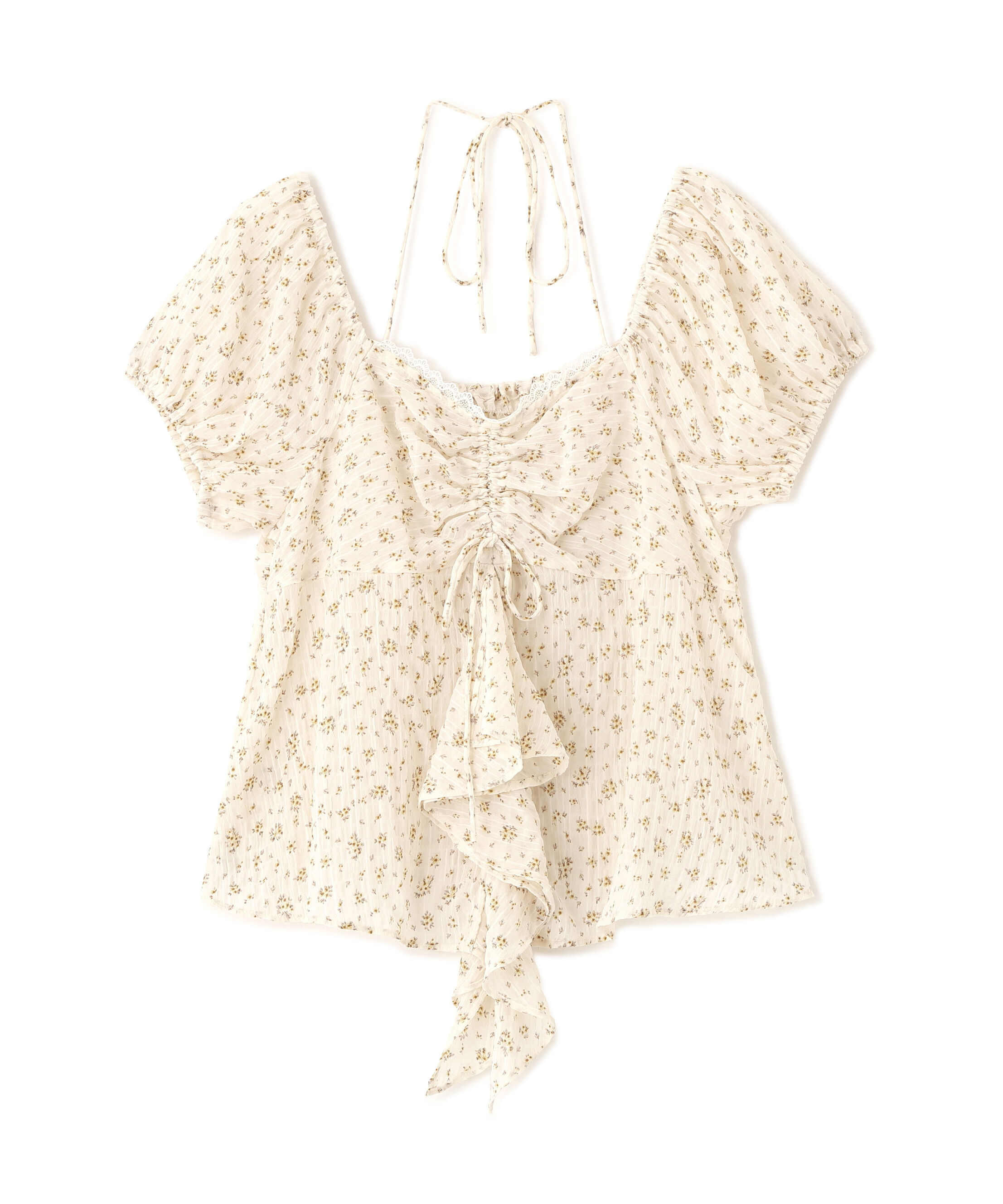  「フラワー2wayラッフルブラウス」|シャツ・ブラウス|