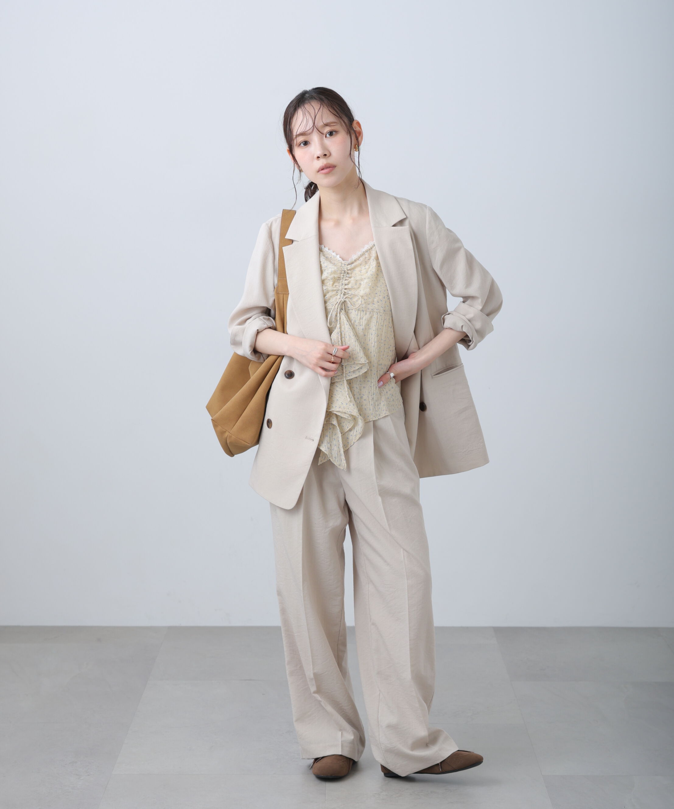  「フラワー2wayラッフルブラウス」|シャツ・ブラウス|