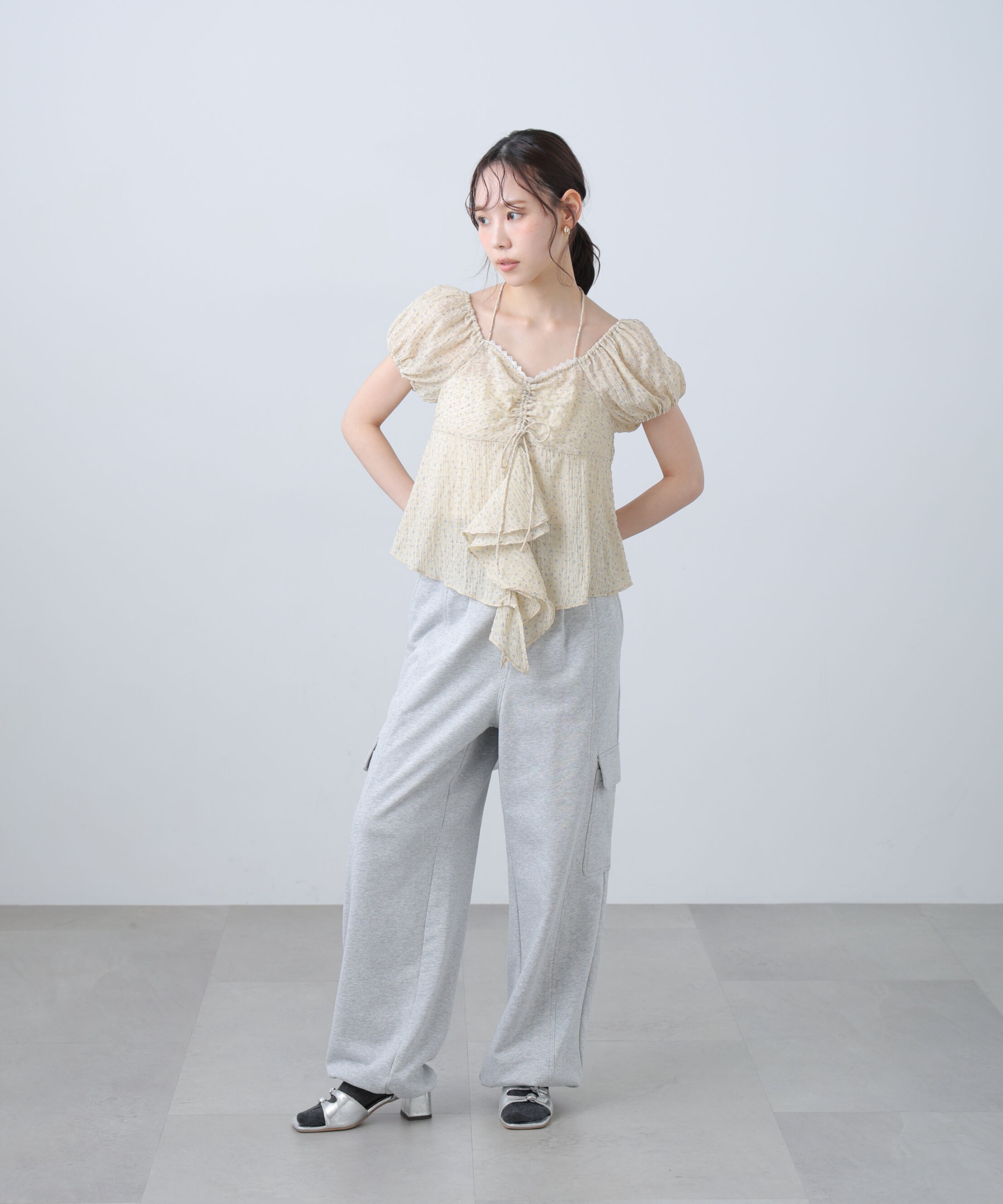  「フラワー2wayラッフルブラウス」|シャツ・ブラウス|