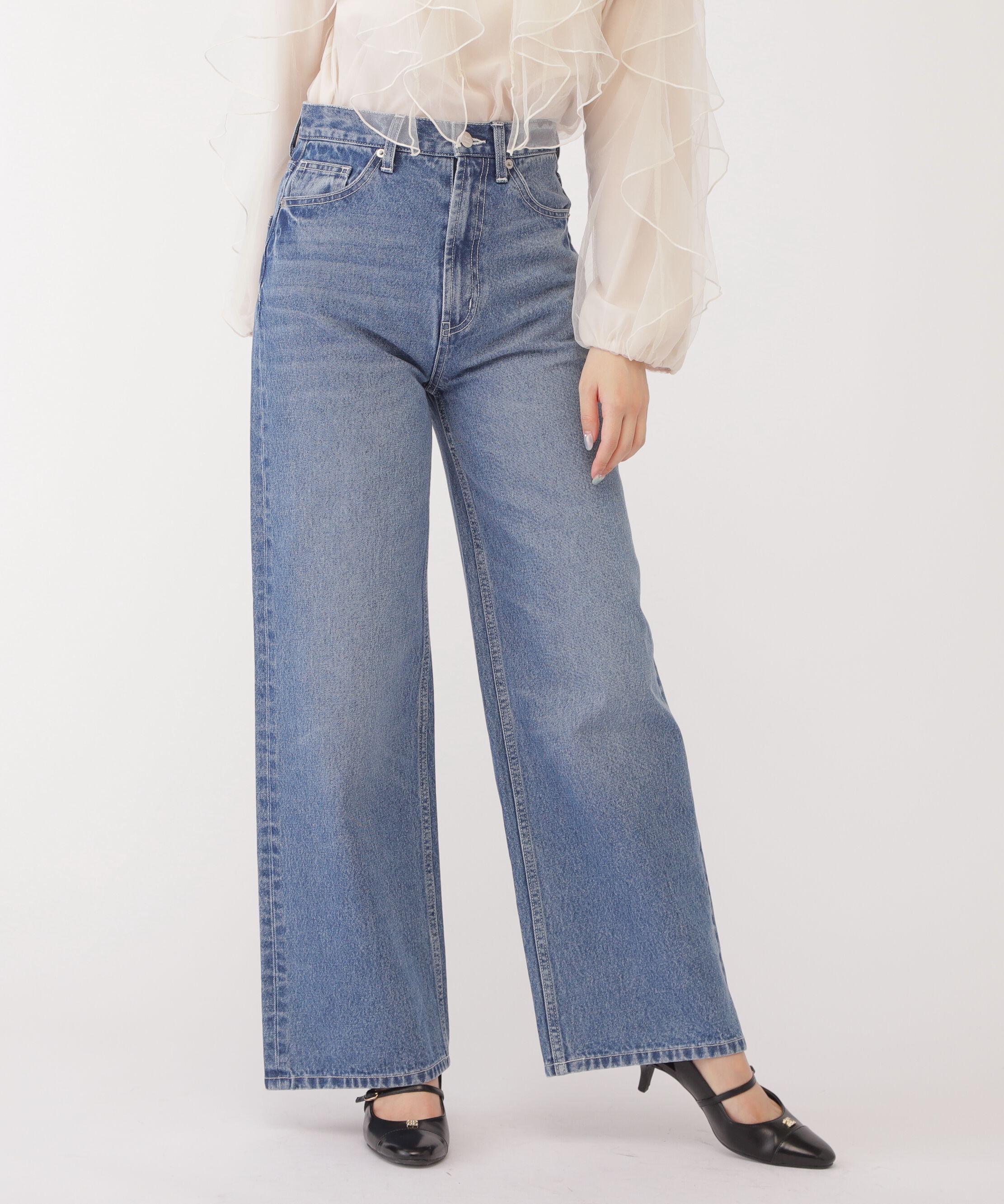  「◆＜ジルバイベーシック＞ストレートワイドデニムパンツ」|その他|