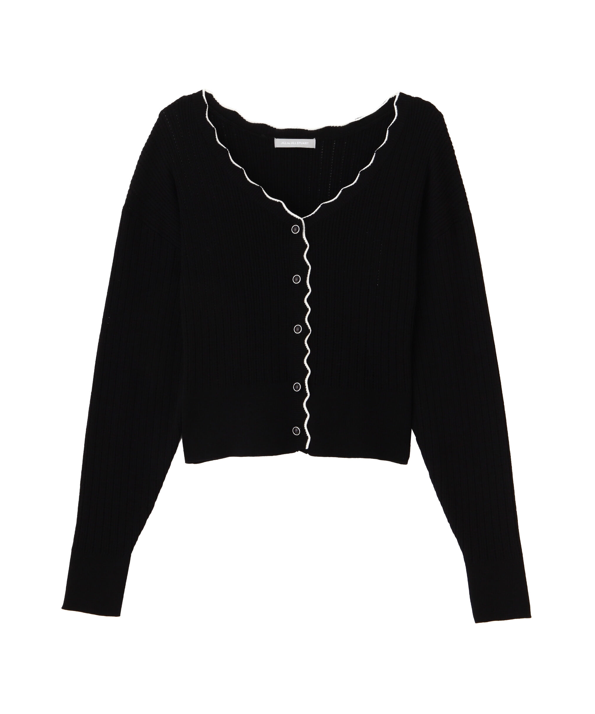  「アイレットリブスカラップカーディガン」|ニット・セーター|