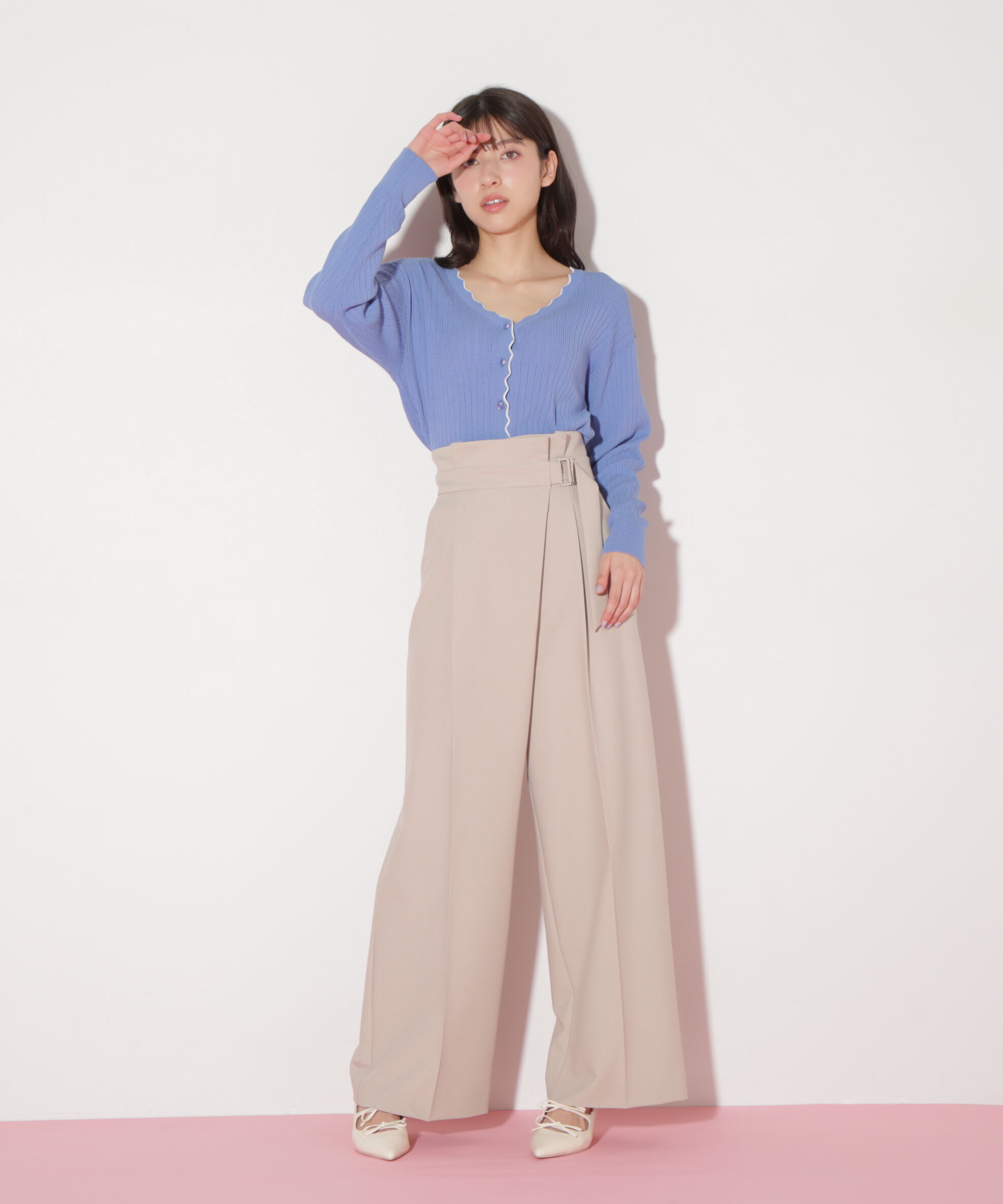  「アイレットリブスカラップカーディガン」|ニット・セーター|