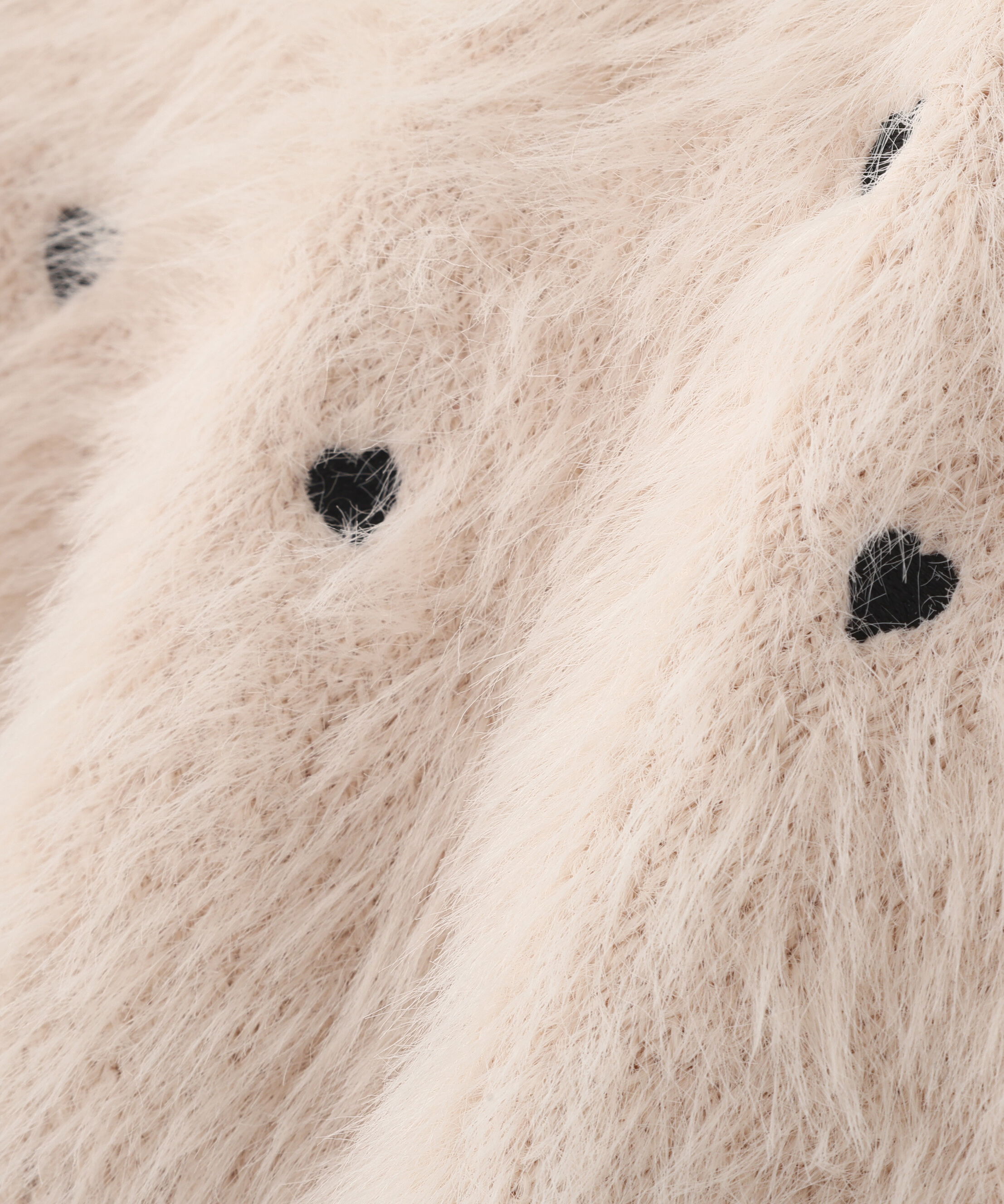  「ハート刺繍シャギーニット」|ニット・セーター|