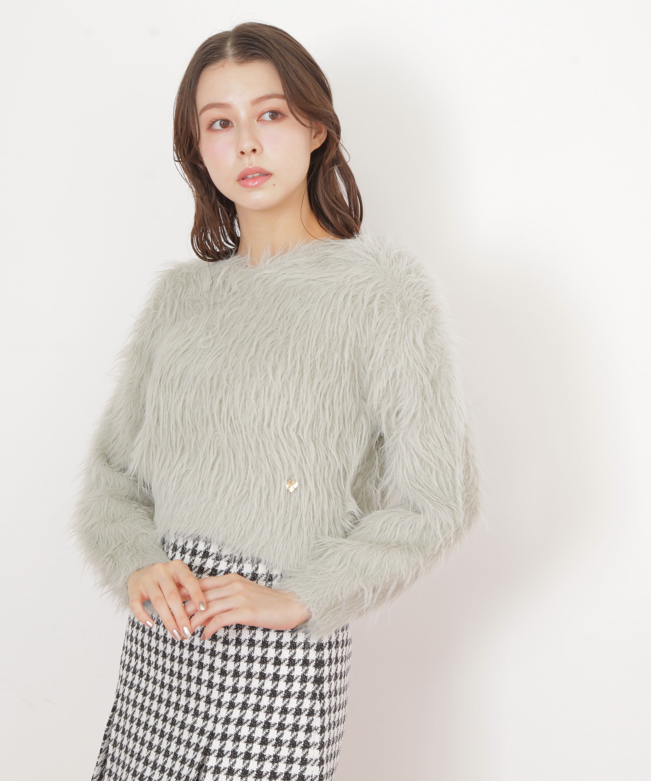  「起毛ロングシャギーニット」|ニット・セーター|