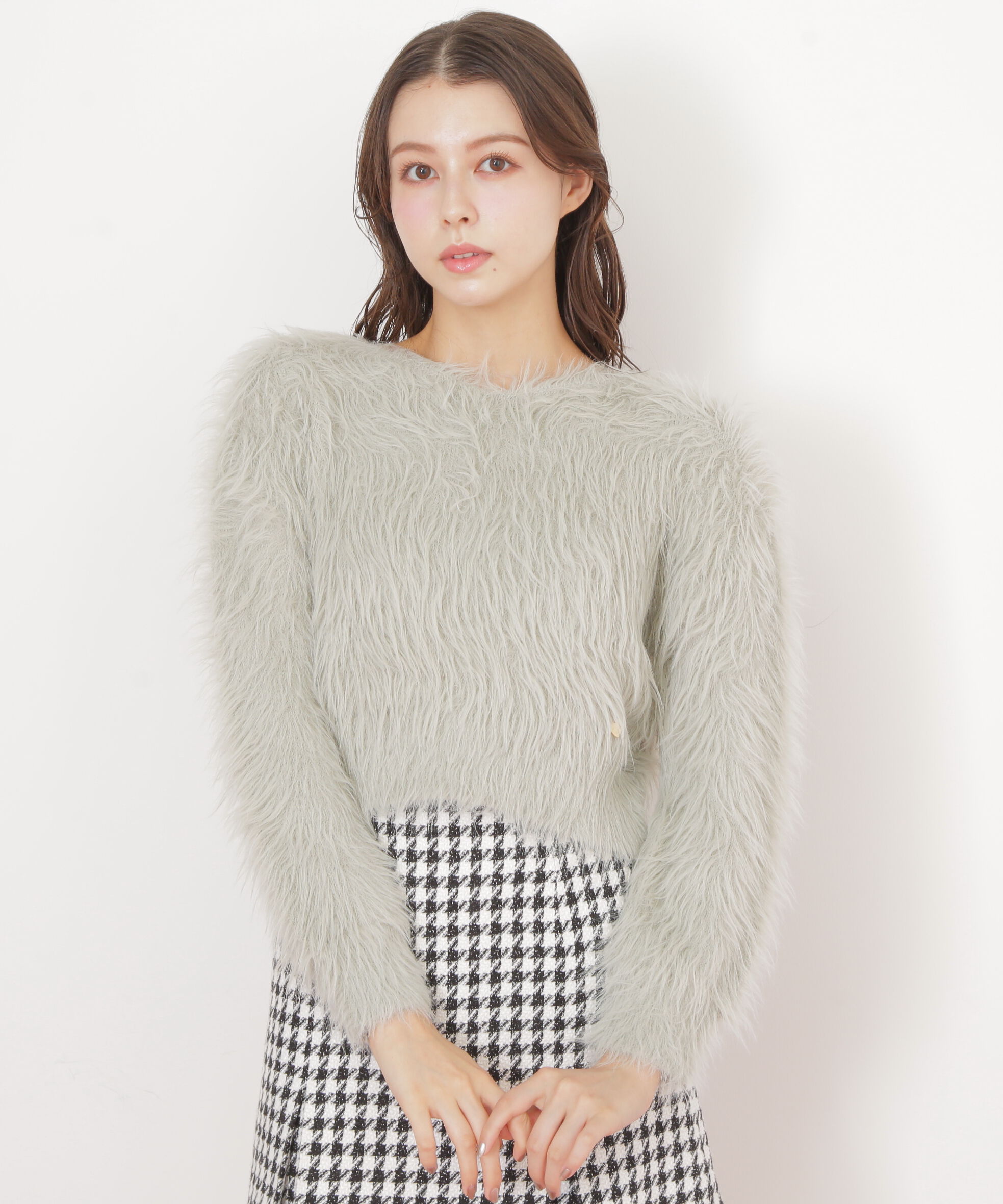  「起毛ロングシャギーニット」|ニット・セーター|