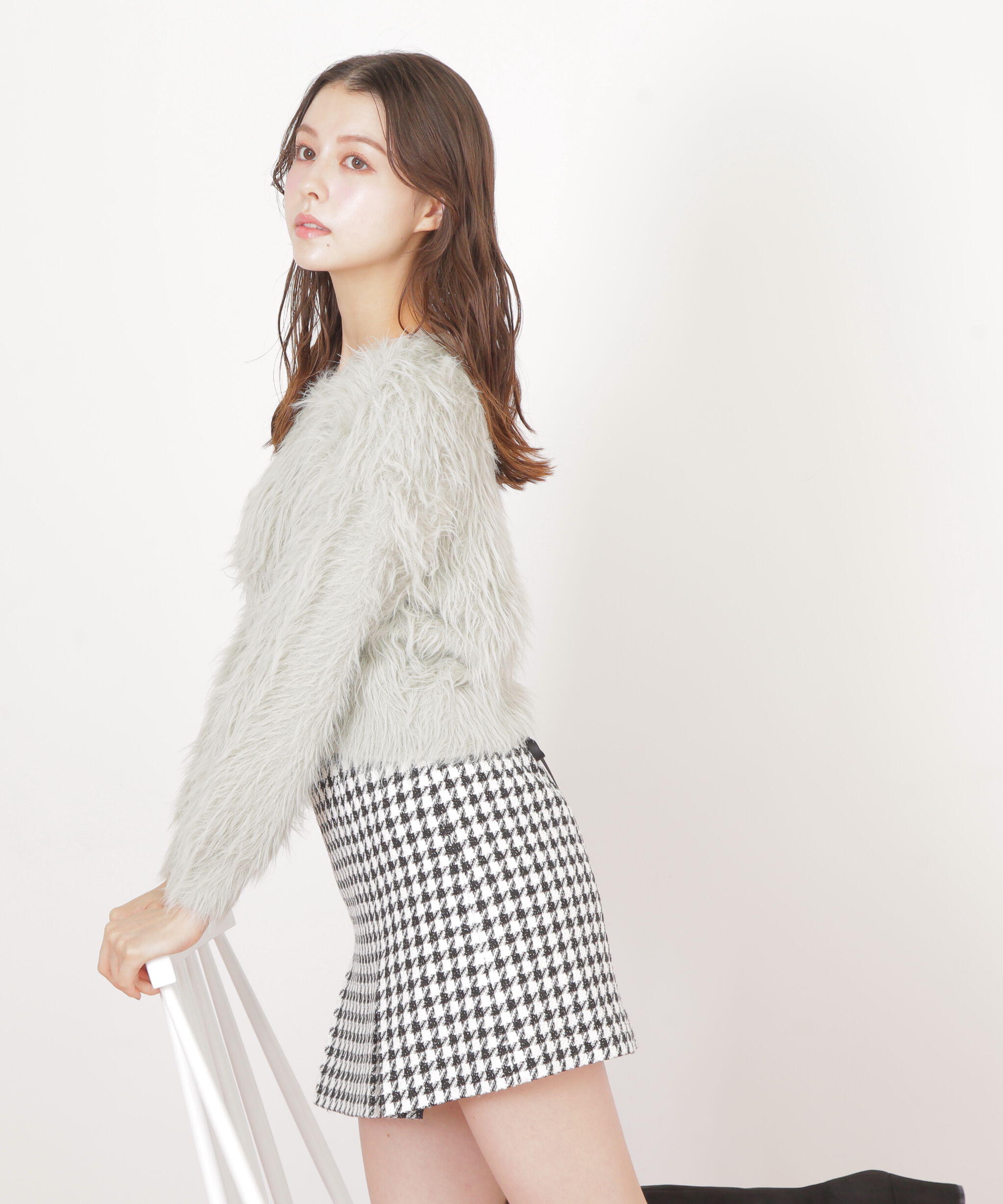  「起毛ロングシャギーニット」|ニット・セーター|