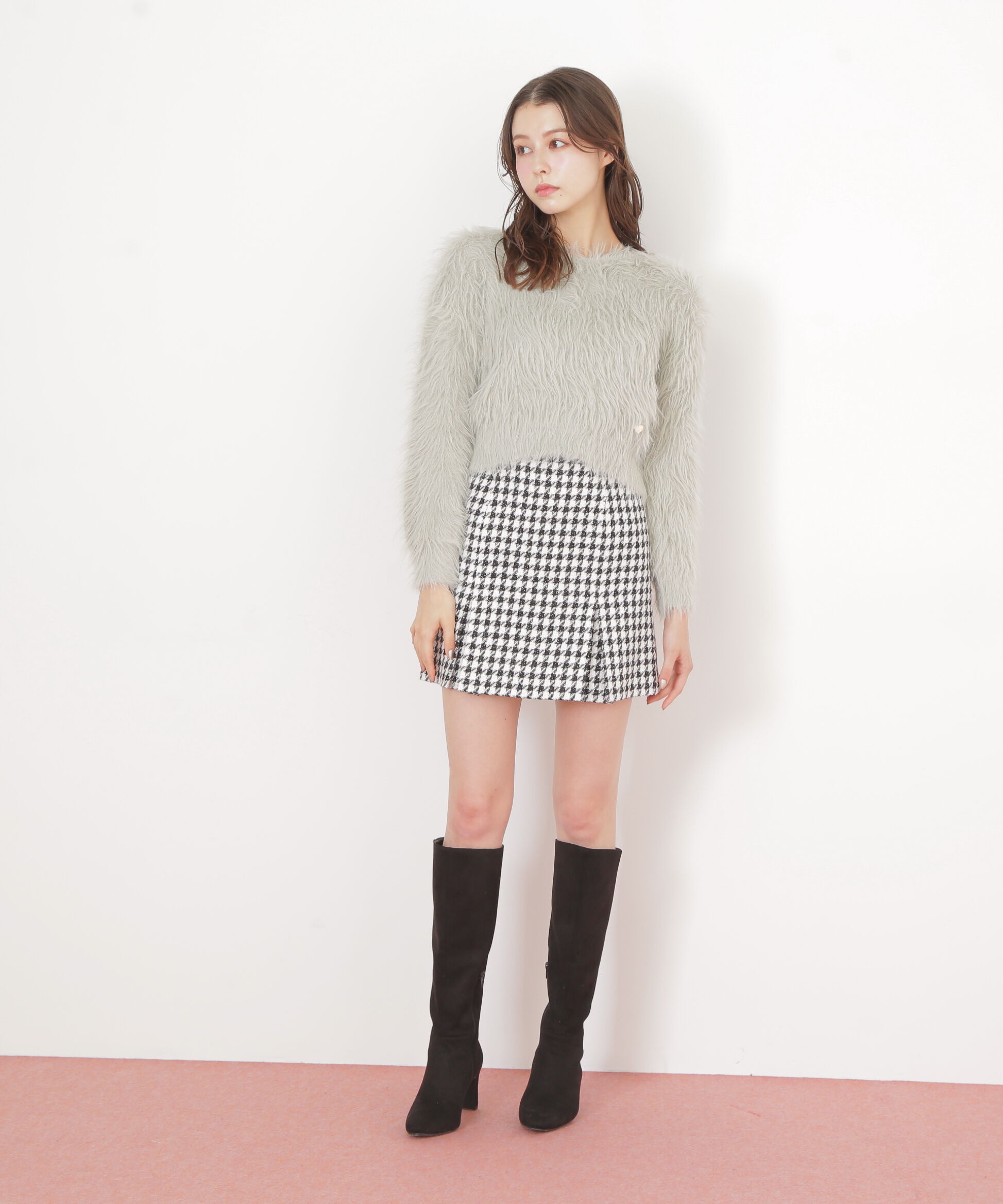  「起毛ロングシャギーニット」|ニット・セーター|