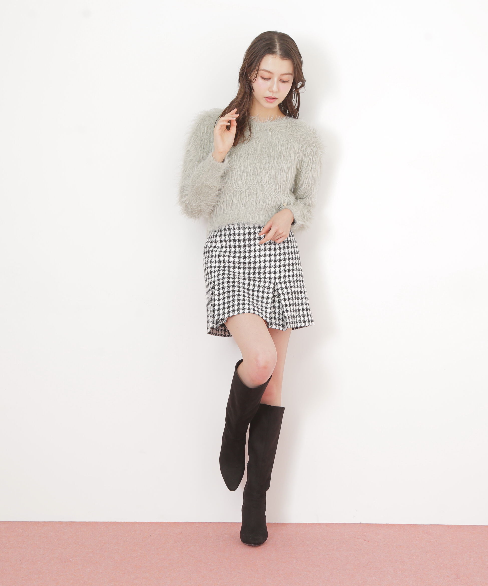  「起毛ロングシャギーニット」|ニット・セーター|