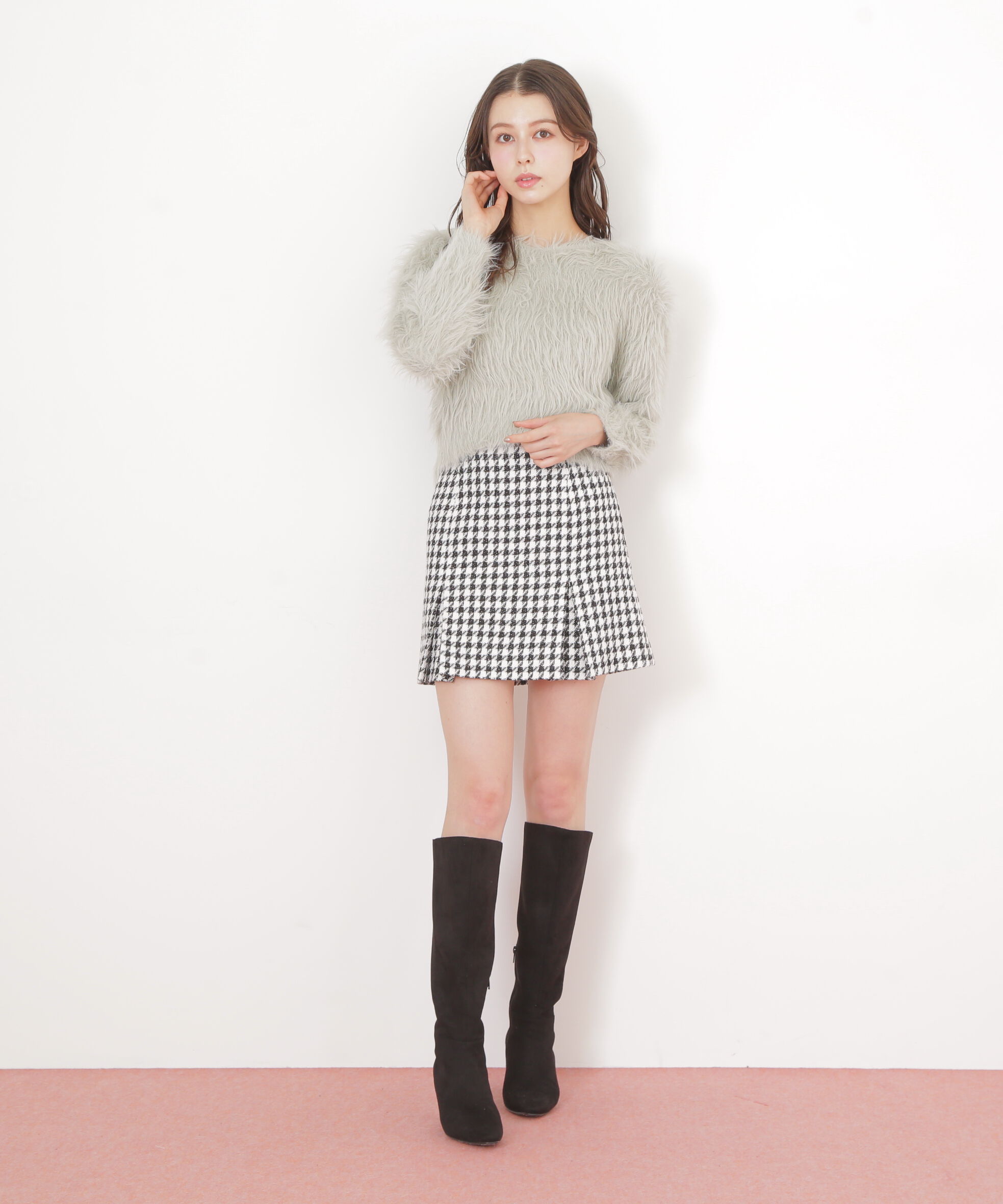  「起毛ロングシャギーニット」|ニット・セーター|