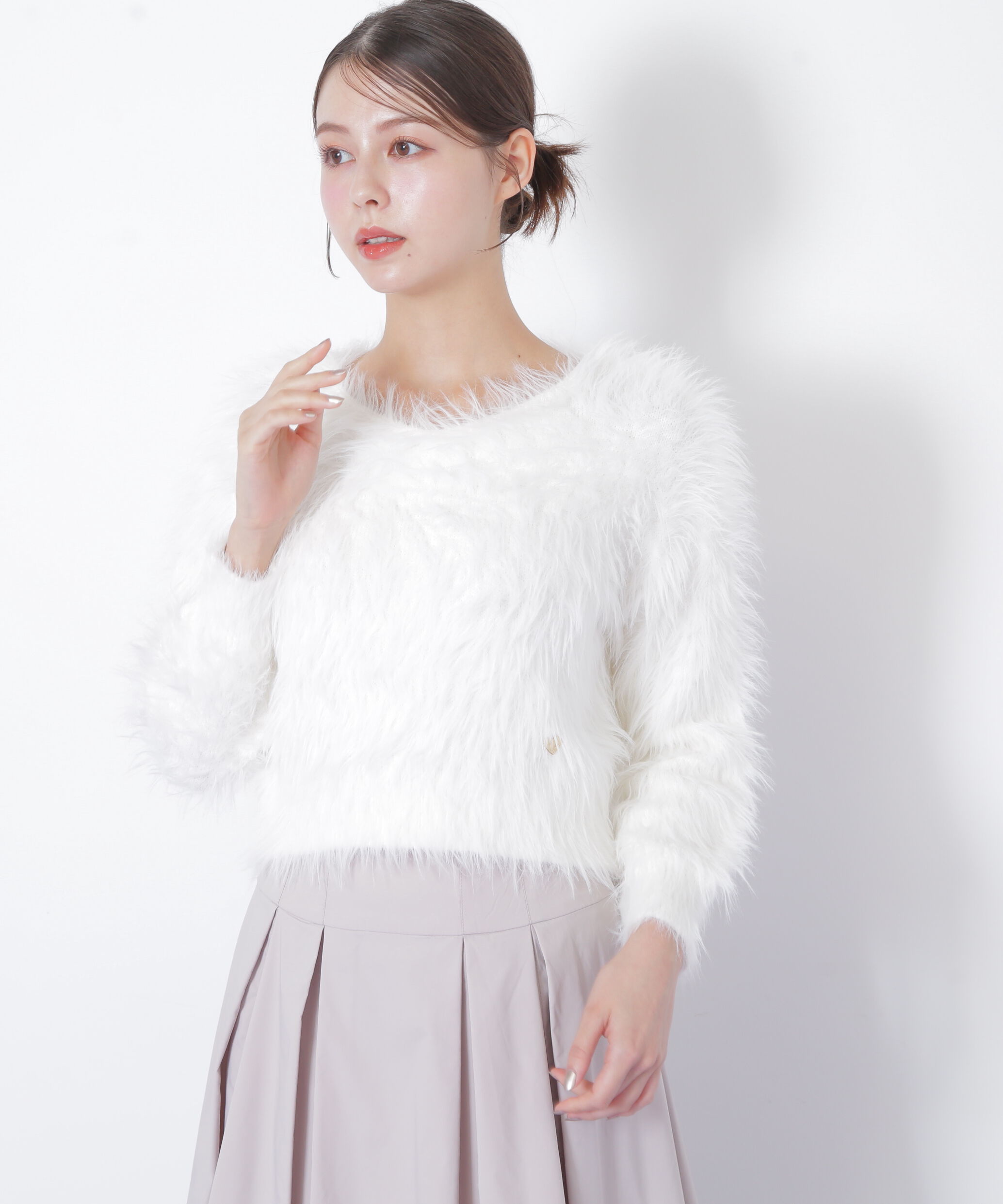  「起毛ロングシャギーニット」|ニット・セーター|