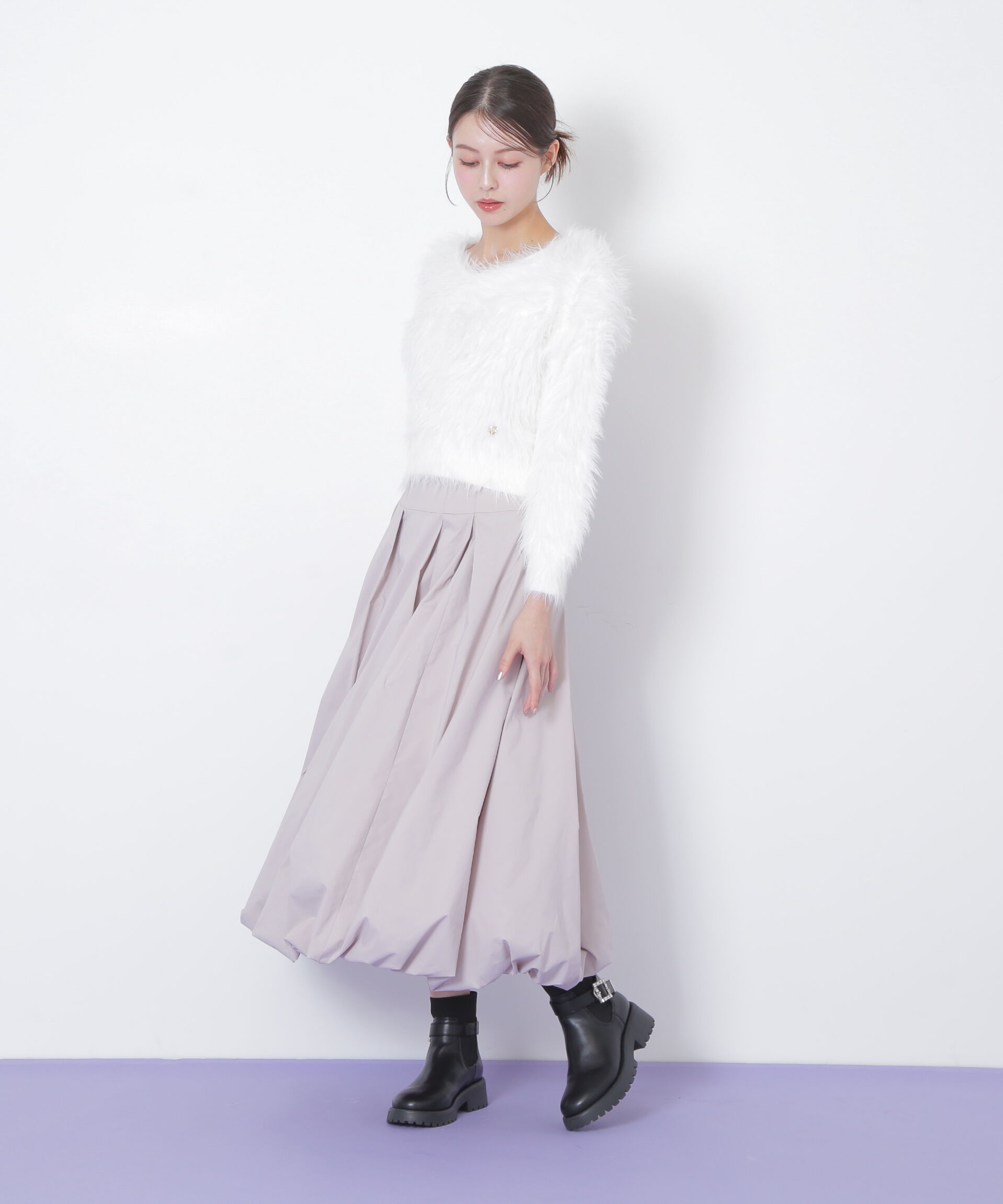  「起毛ロングシャギーニット」|ニット・セーター|