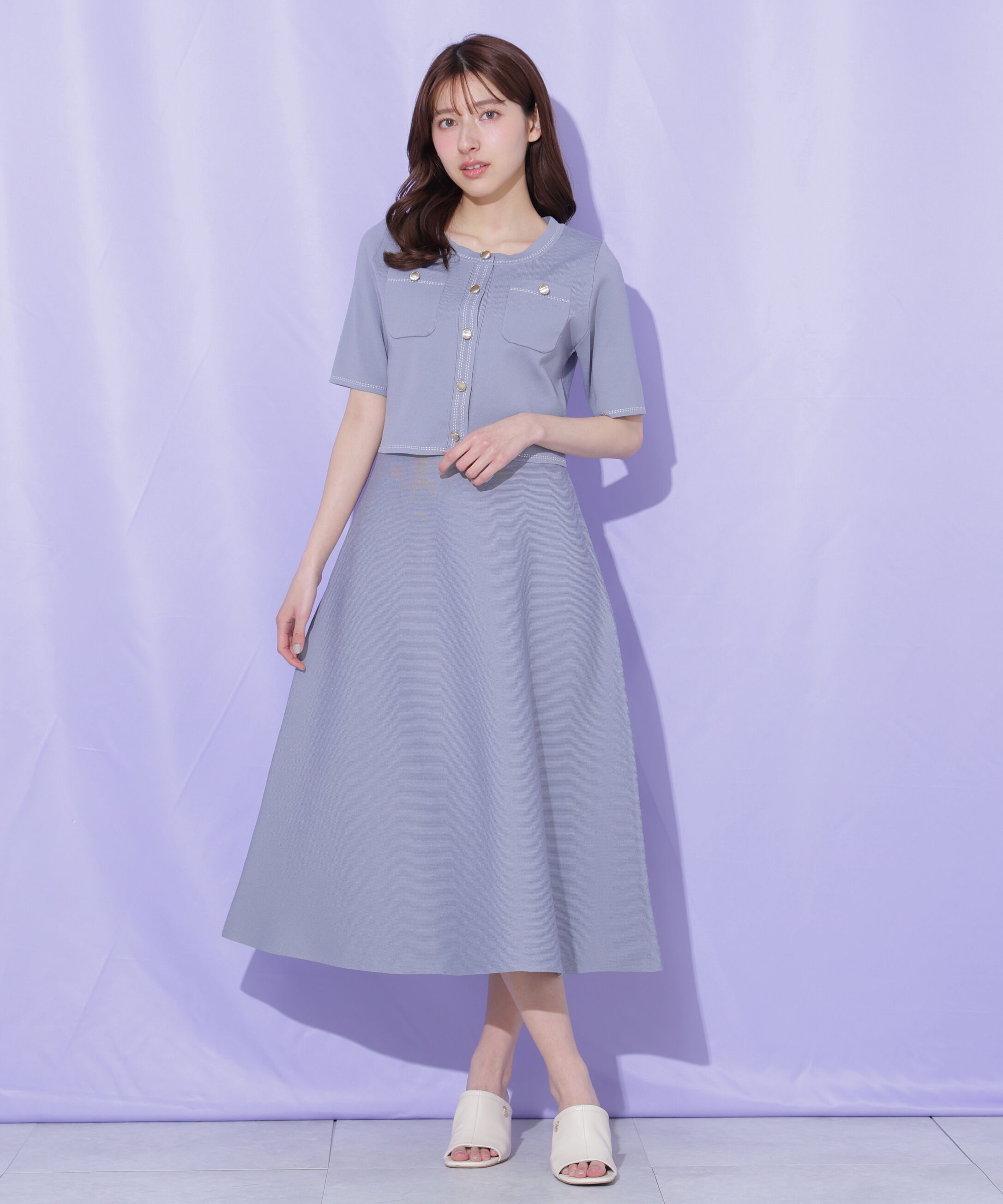  「ニットジャケットセットアップ」|ワンピース|