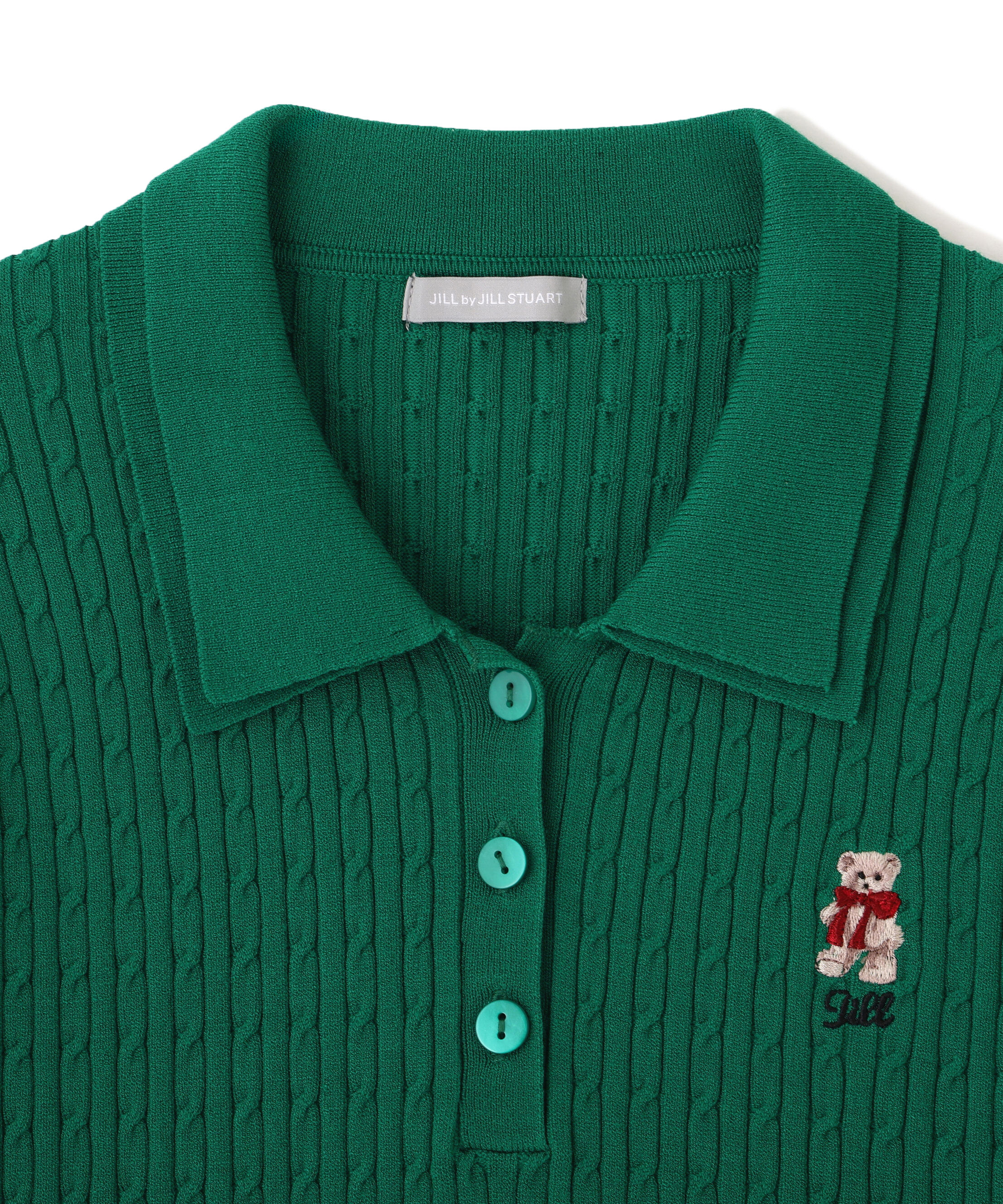  「＜BEARシリーズ＞ダブルカラーケーブルニット」|ニット・セーター|