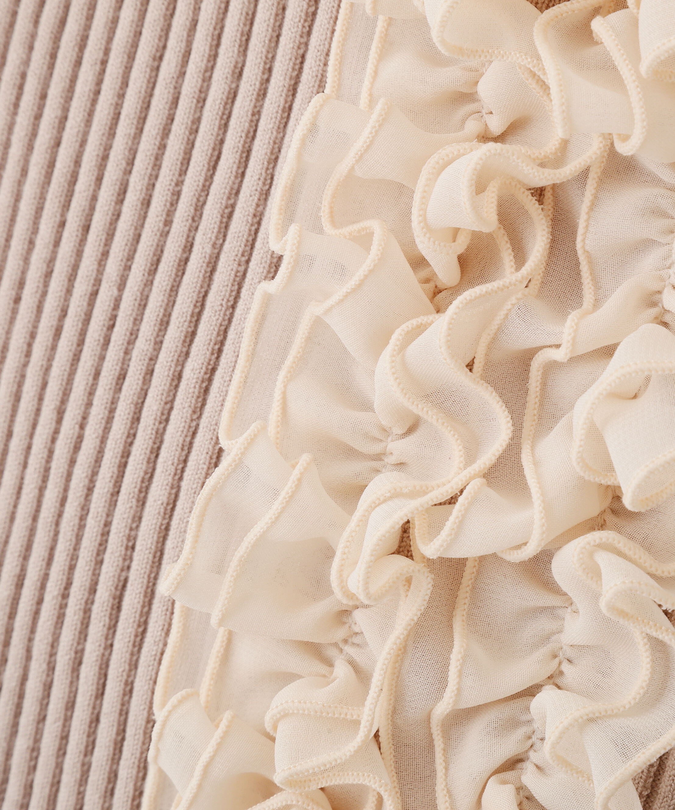  「フリルトリムニット半袖」|ニット・セーター|