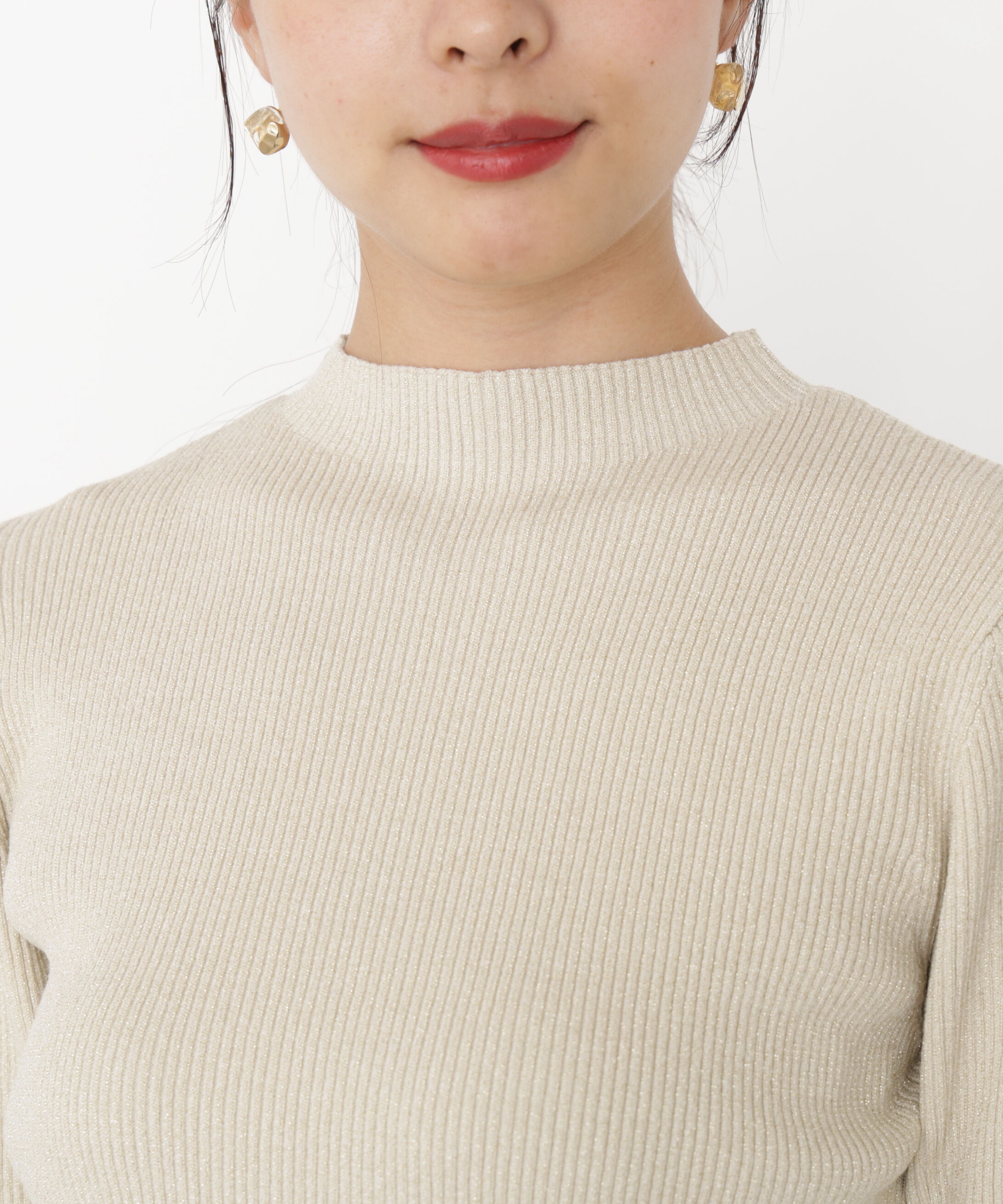 PROPORTION BODY DRESSING「＜ハンドウォッシャブル＞スタンドネックリブニット 25AW」|ニット・セーター|