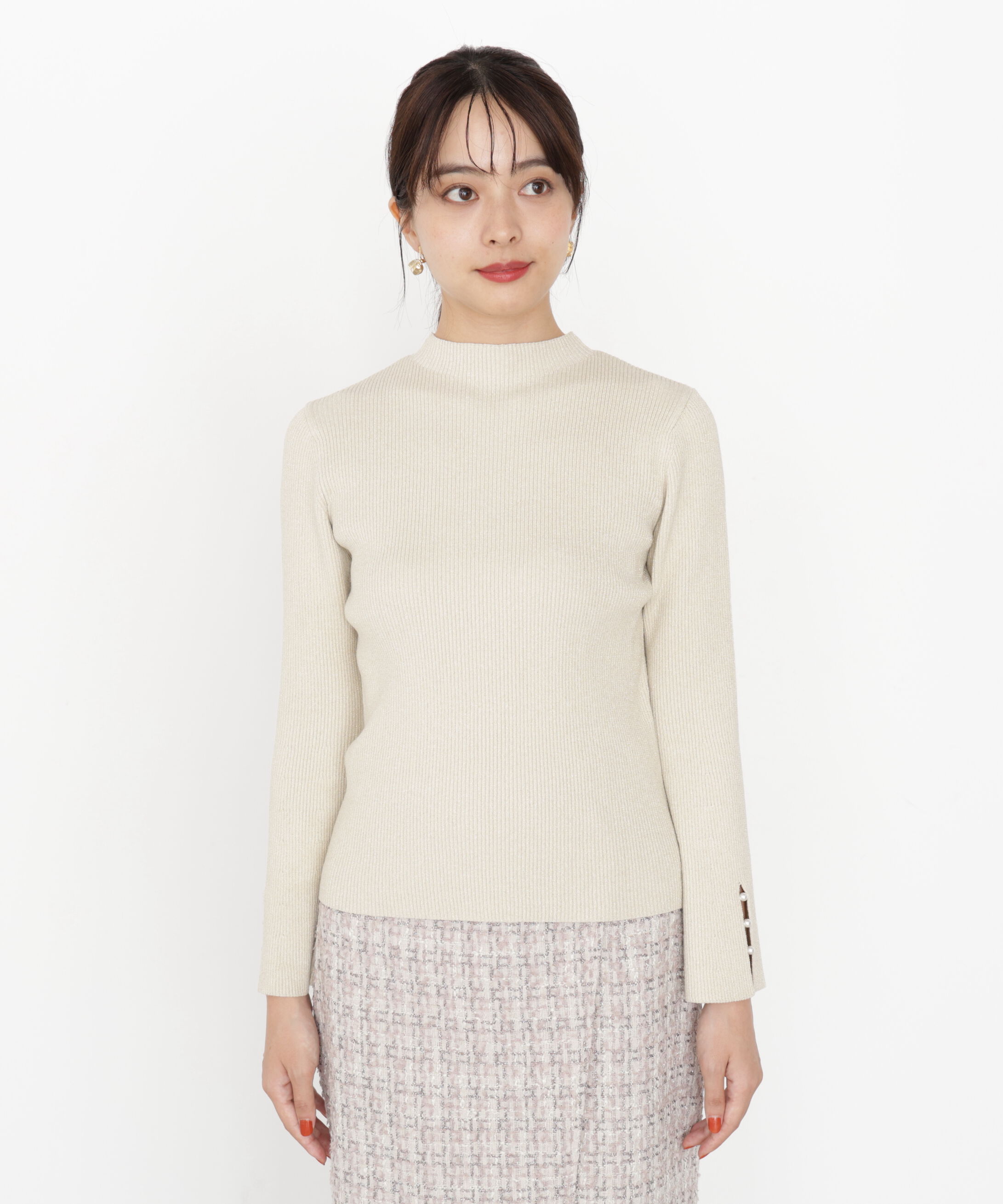 PROPORTION BODY DRESSING「＜ハンドウォッシャブル＞スタンドネックリブニット 25AW」|ニット・セーター|