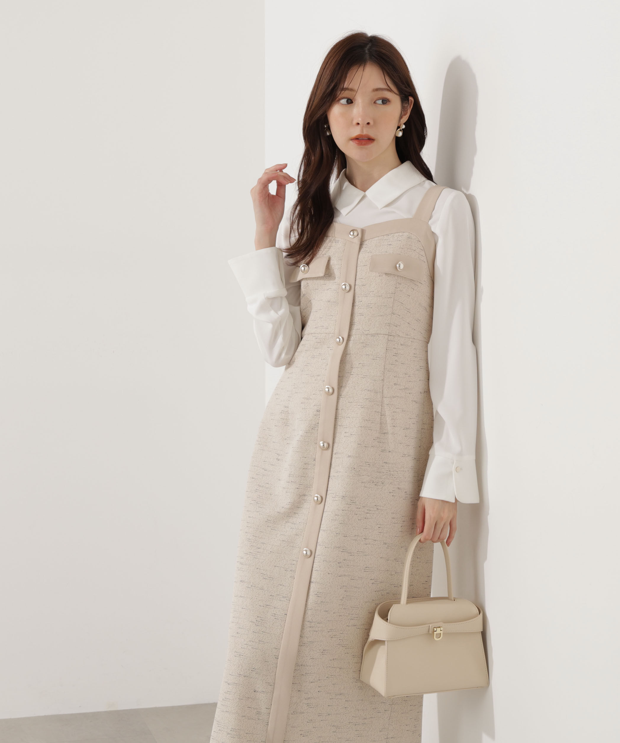 PROPORTION BODY DRESSING「ツイードロングジャンスカ 25AW」|ワンピース|