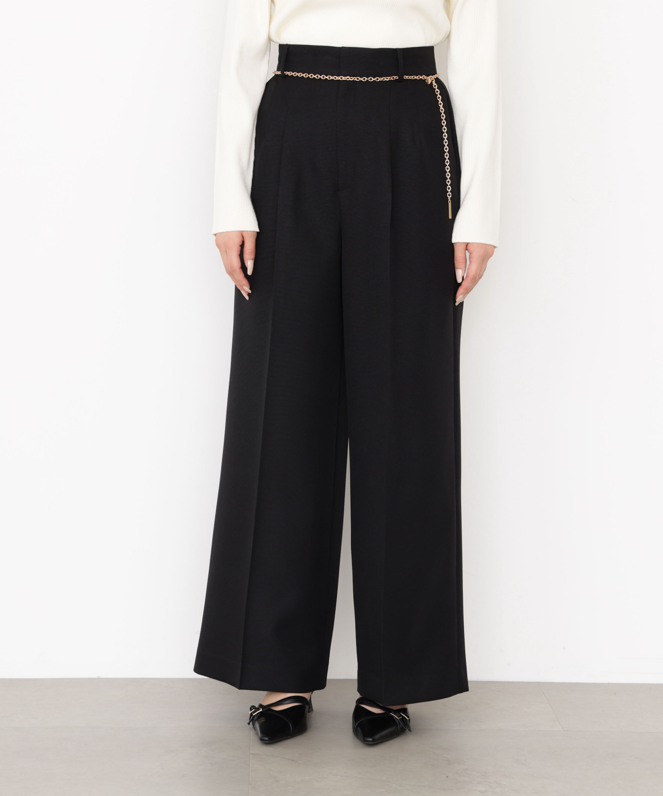 PROPORTION BODY DRESSING「＜谷川菜奈さんコラボ＞チェーン付きワイドパンツ 25AW」|その他|