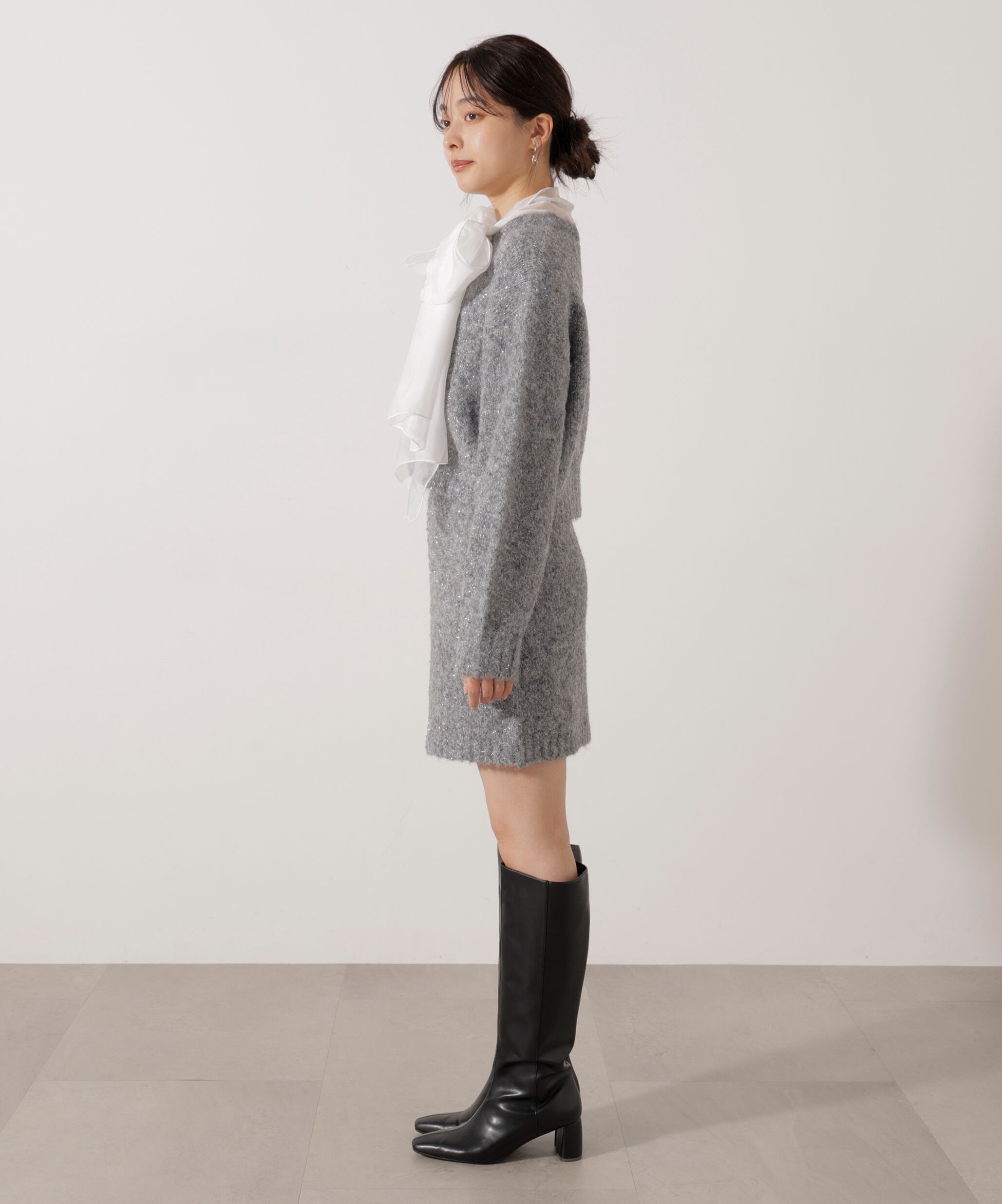 PROPORTION BODY DRESSING「《EDIT COLOGNE》サイドリボンニットSETUP」|ワンピース|