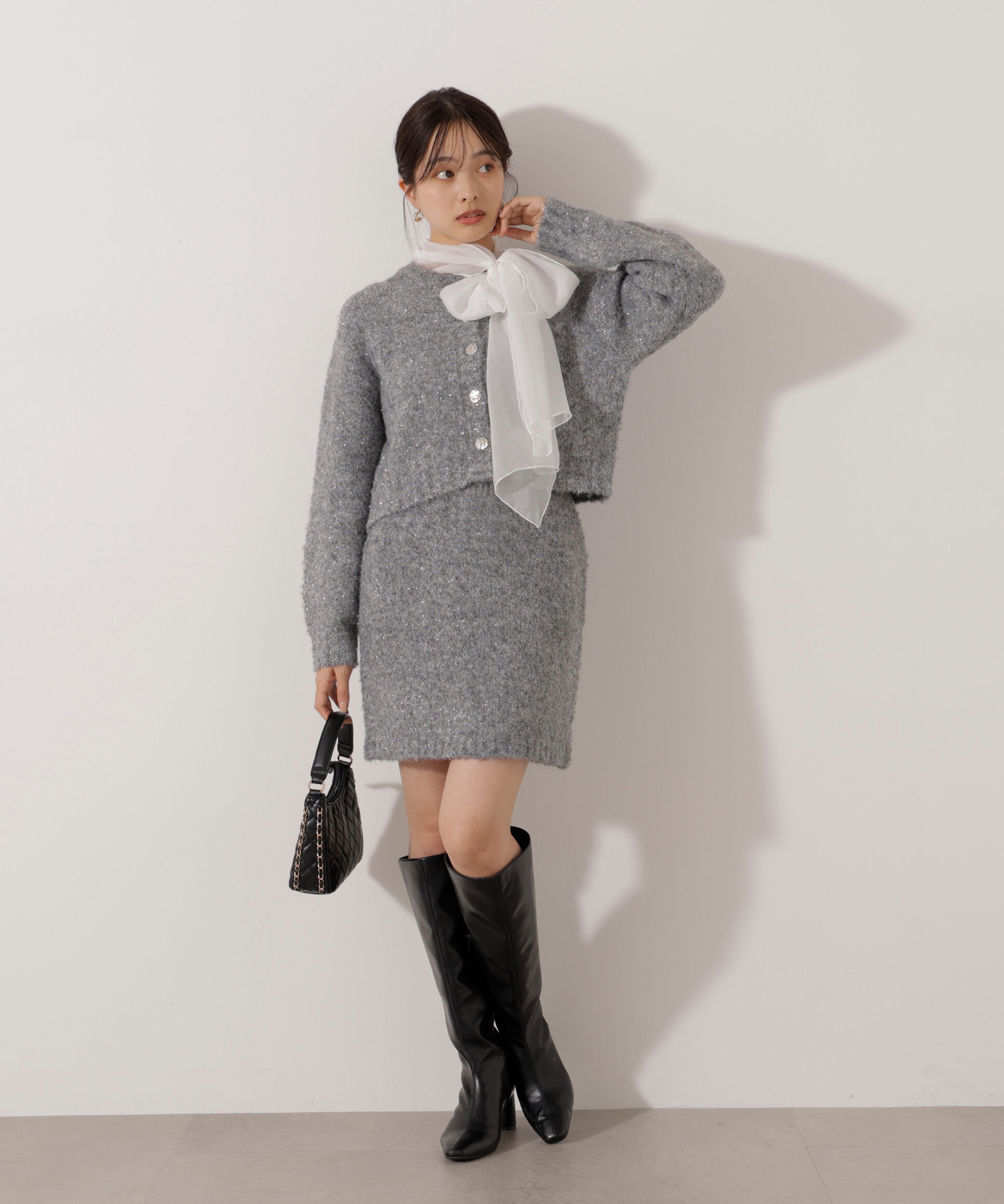 PROPORTION BODY DRESSING「《EDIT COLOGNE》サイドリボンニットSETUP」|ワンピース|