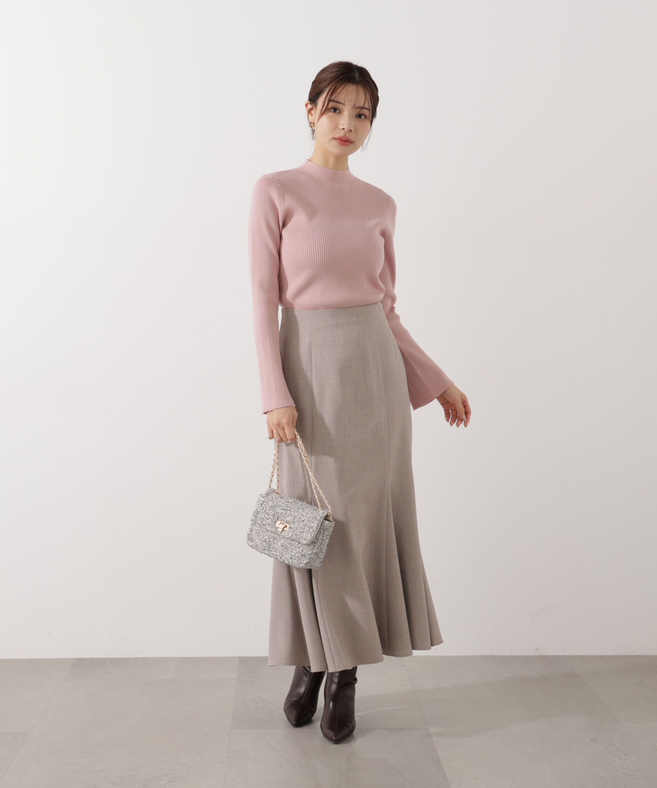 PROPORTION BODY DRESSING「ハイウエストマーメイドスカート　26SS」|スカート|ブラウン