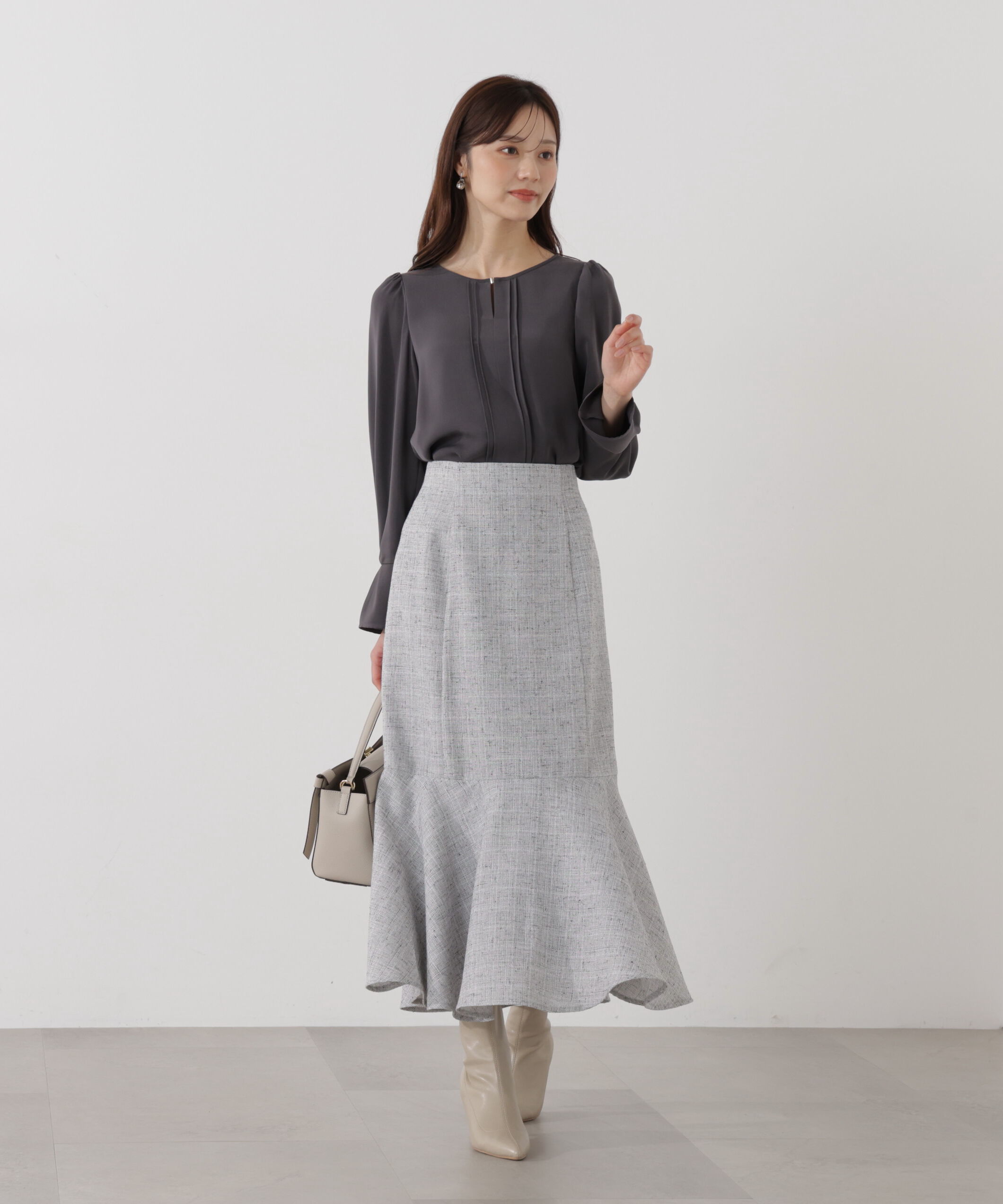 PROPORTION BODY DRESSING「スプリングツイードマーメイドスカート」|スカート|