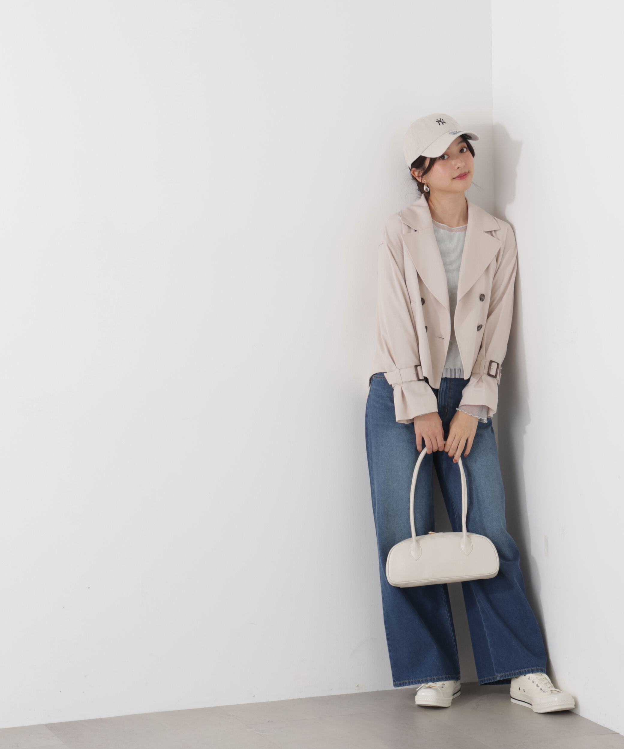 PROPORTION BODY DRESSING「＜防シワ/花粉リリース＞ショートトレンチコート」|ブルゾン・スタジャン|