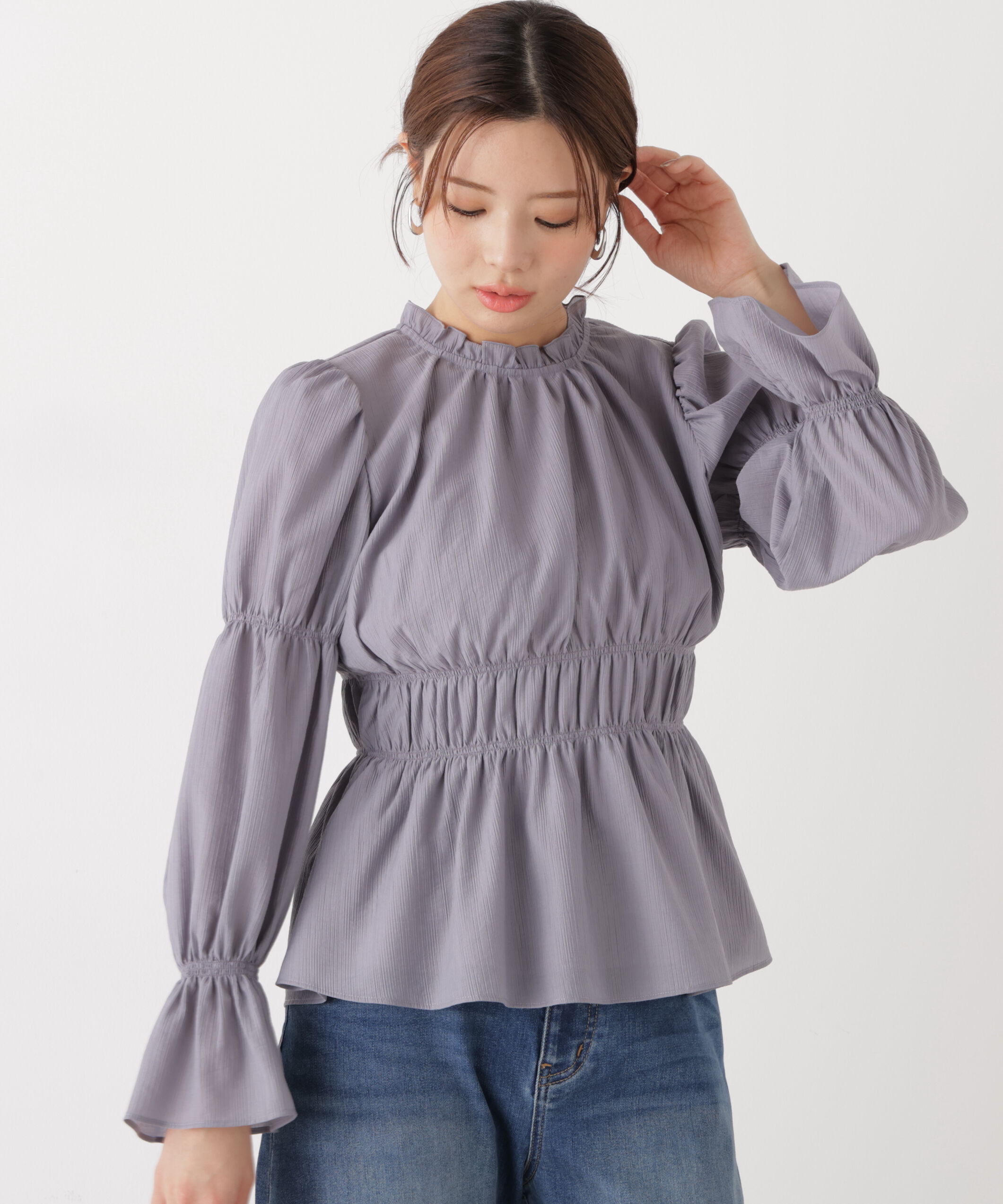 PROPORTION BODY DRESSING「ウエストシャーリングブラウス　26SS」|シャツ・ブラウス|