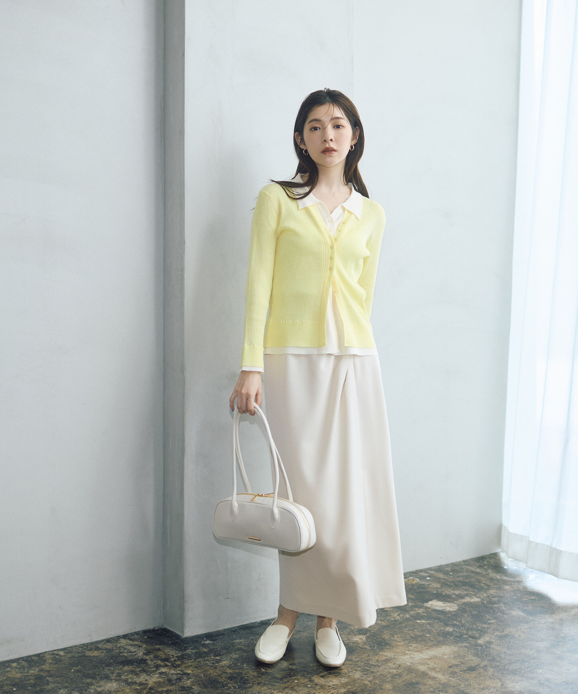 PROPORTION BODY DRESSING「＜今村朱里さんコラボ＞レイヤード風リブニット 26SS」|ニット・セーター|