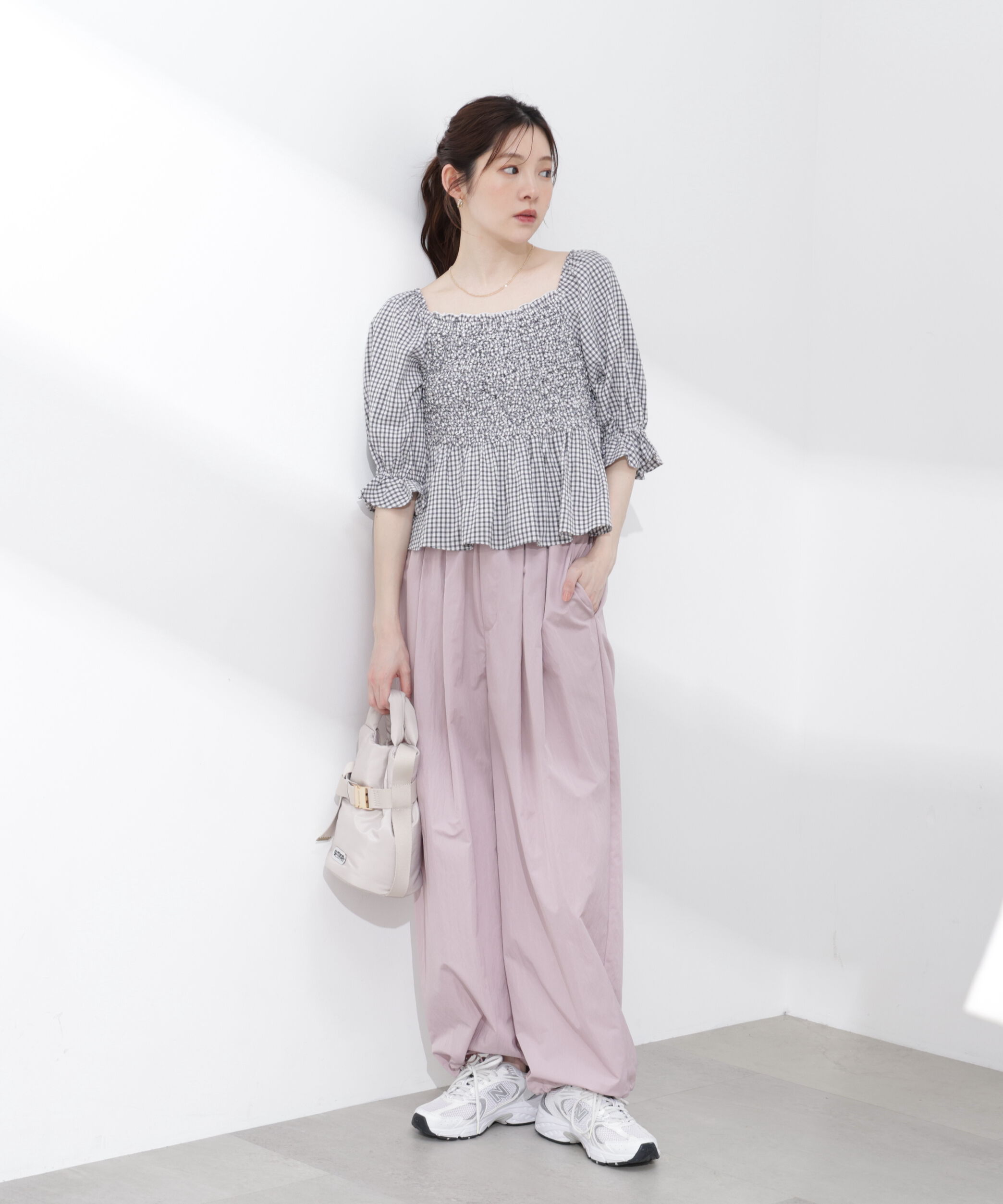 PROPORTION BODY DRESSING「〈a/mie〉ナイロンタックパンツ 26SS」|その他|