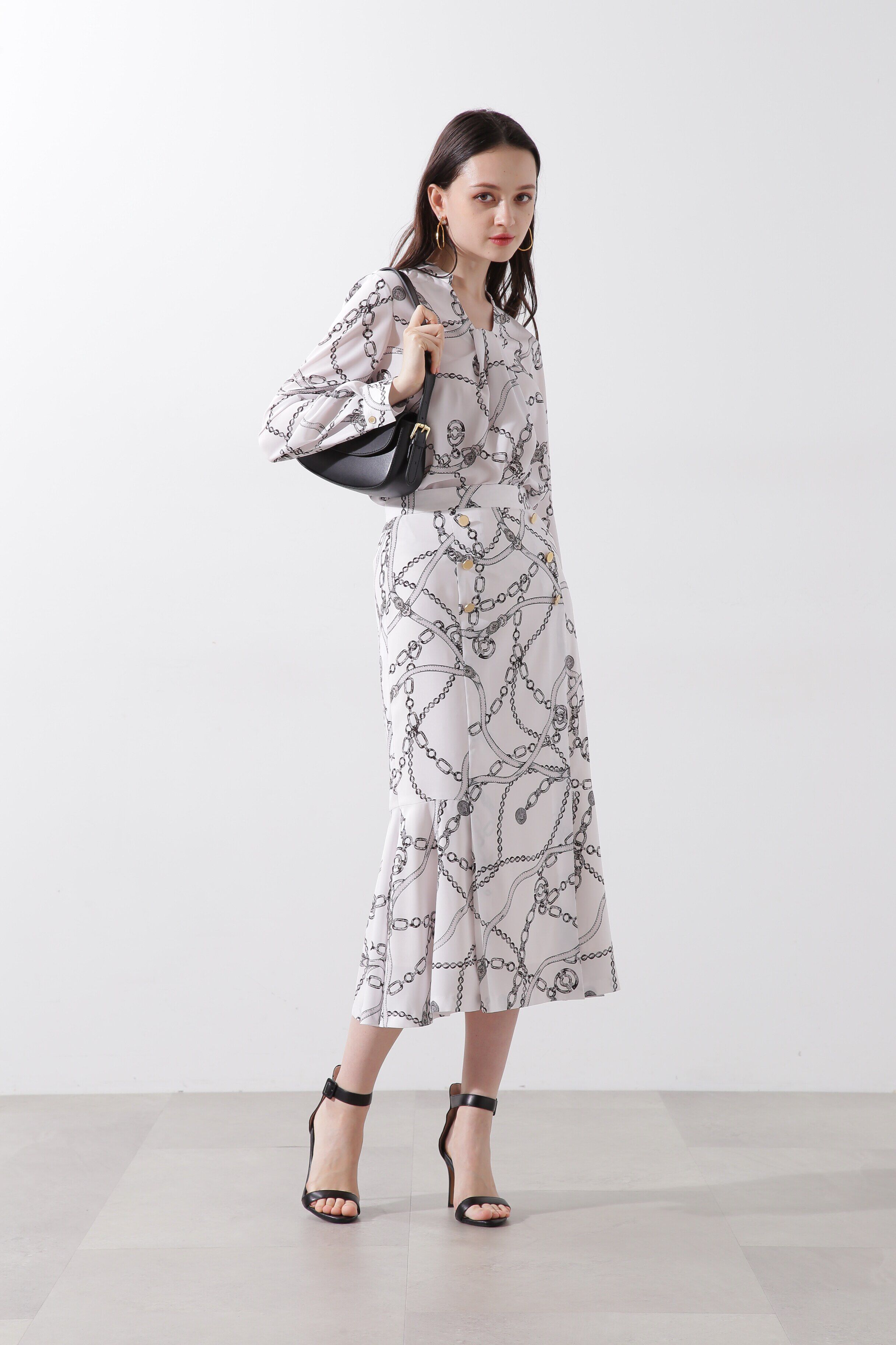  「◆チェーンプリントスカート」|スカート|