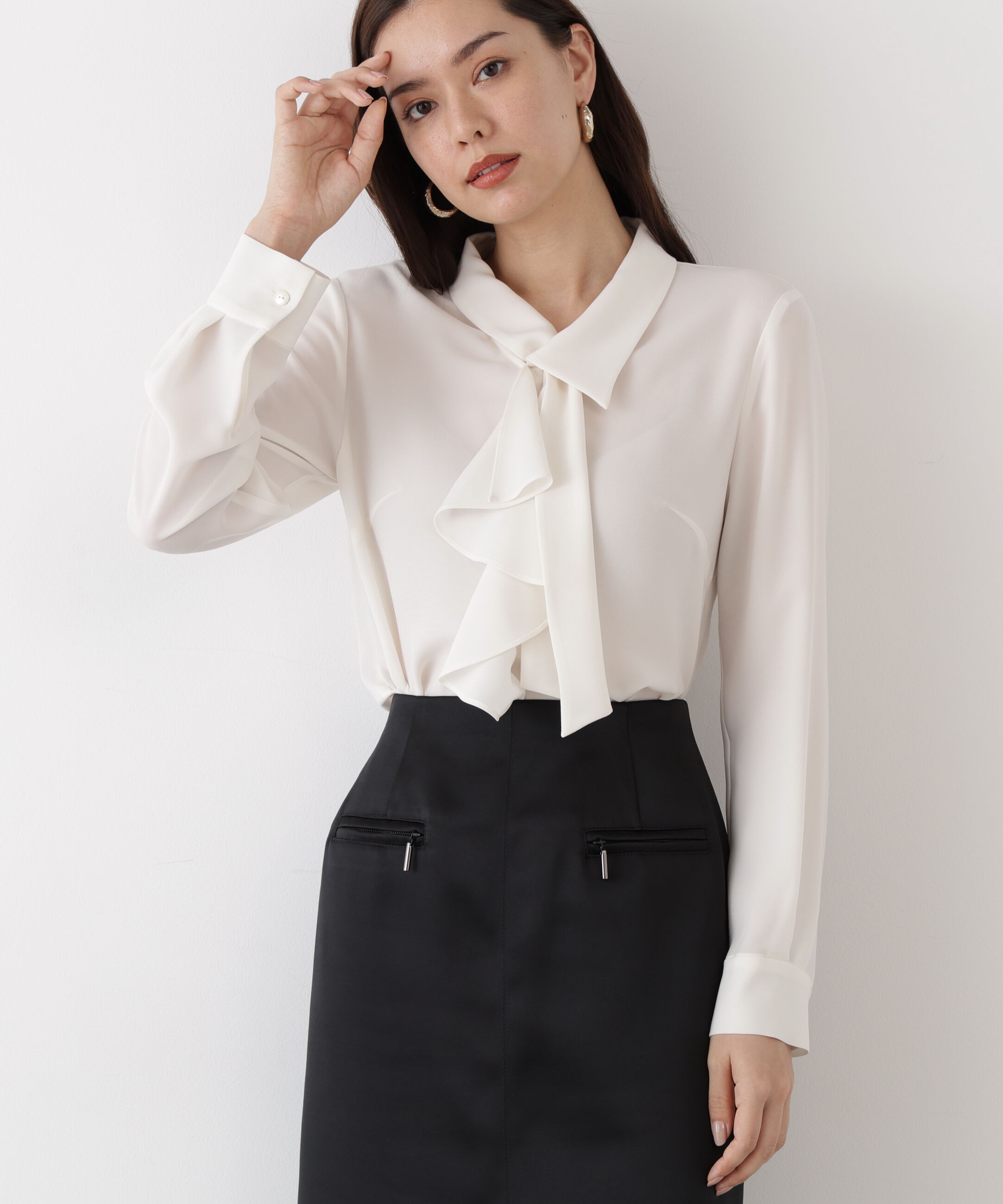  「◆ラッフルボウタイブラウス」|シャツ・ブラウス|