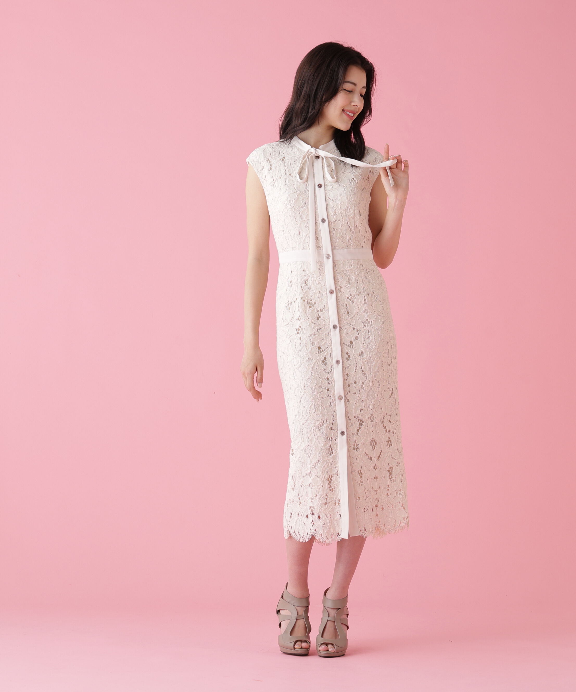  「バックマーメイドレースワンピース」|ワンピース|