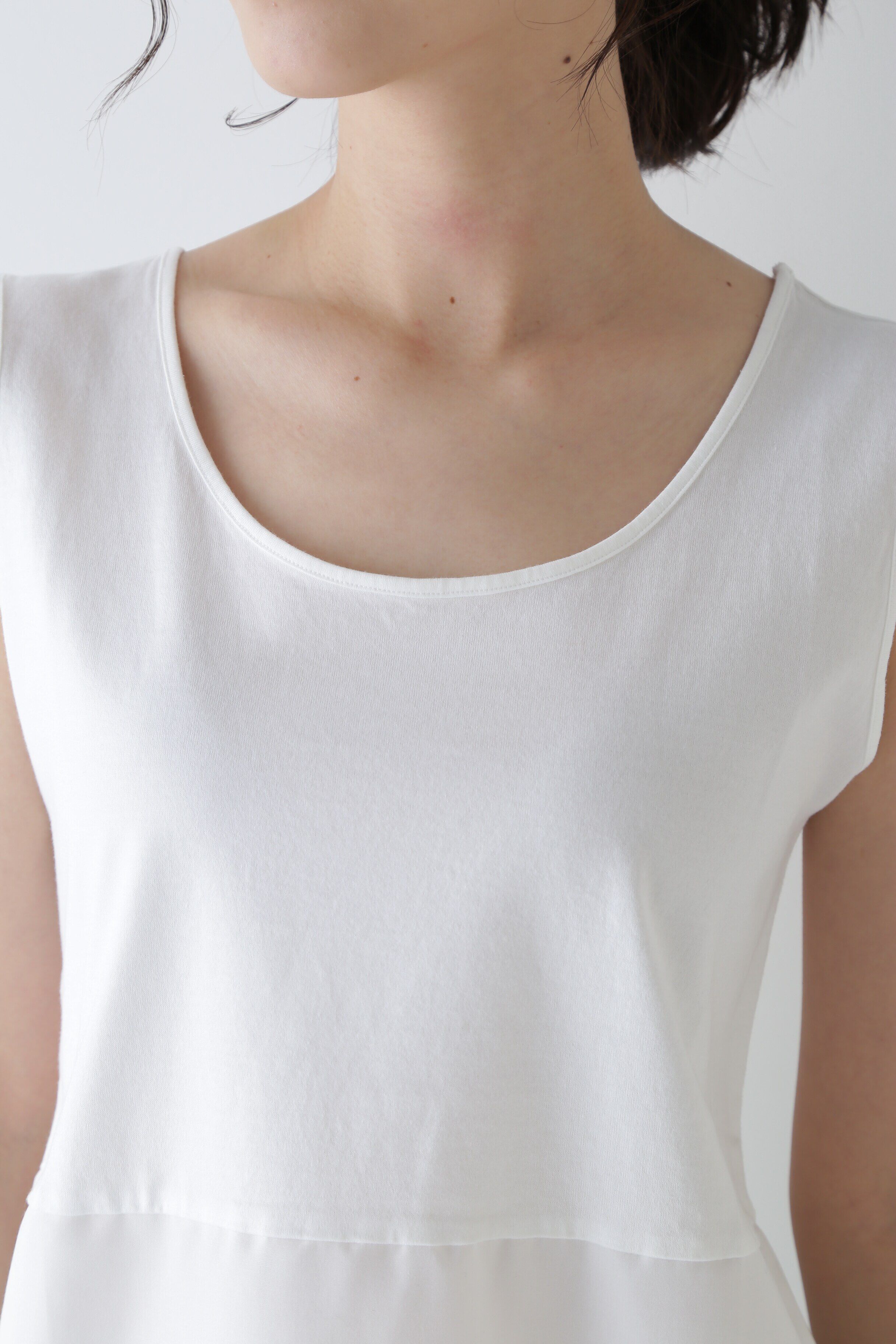  「布帛ドッキングタンクトップ」|Tシャツ・カットソー|