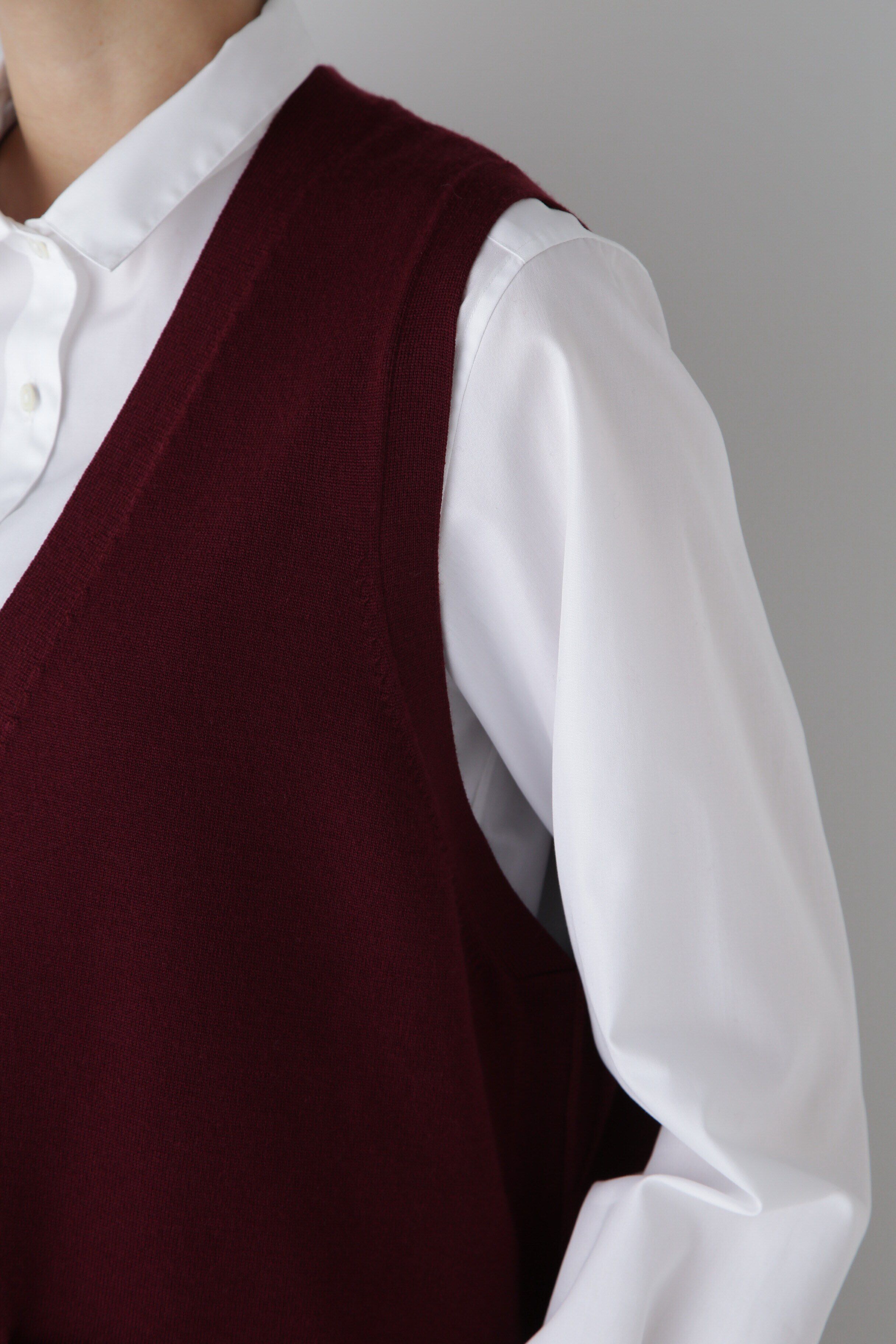  「◆ハイゲージVネックオーバーベスト」|ニット・セーター|